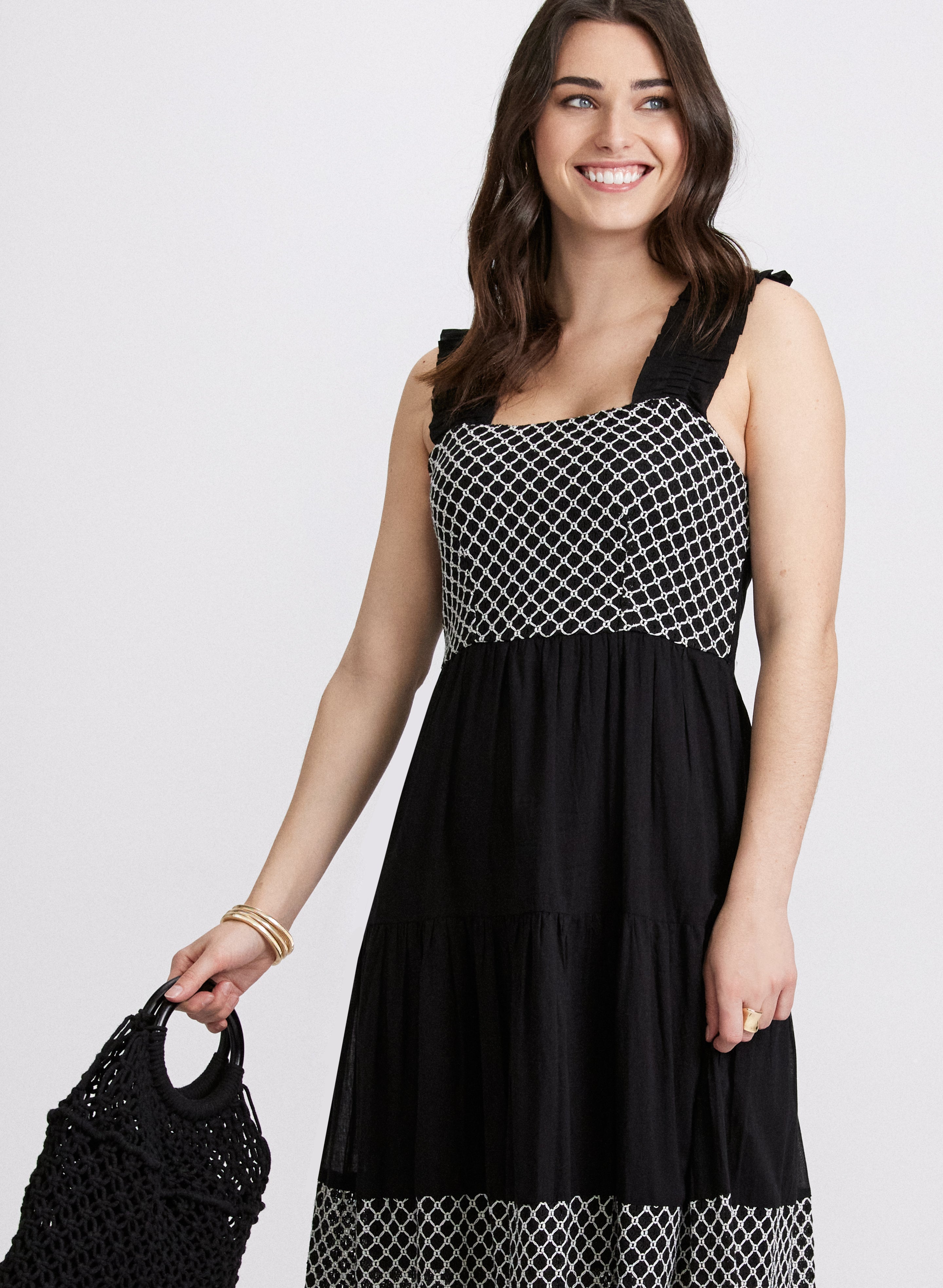 Crochet Detail Maxi Dress