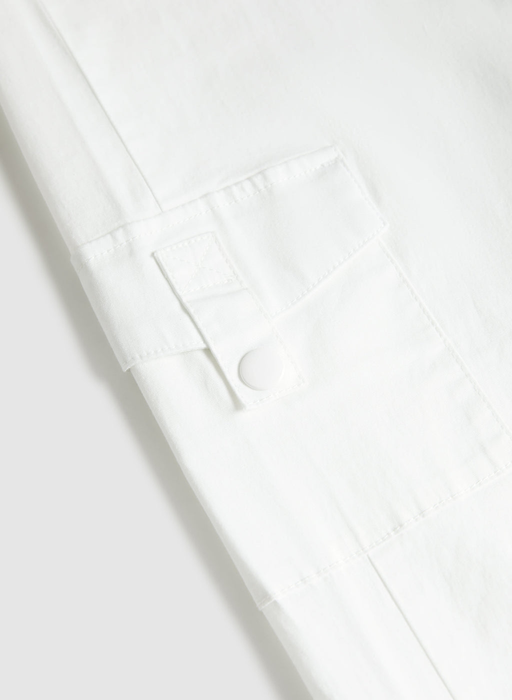 Cropped Drawstring Hem Cargo Pants