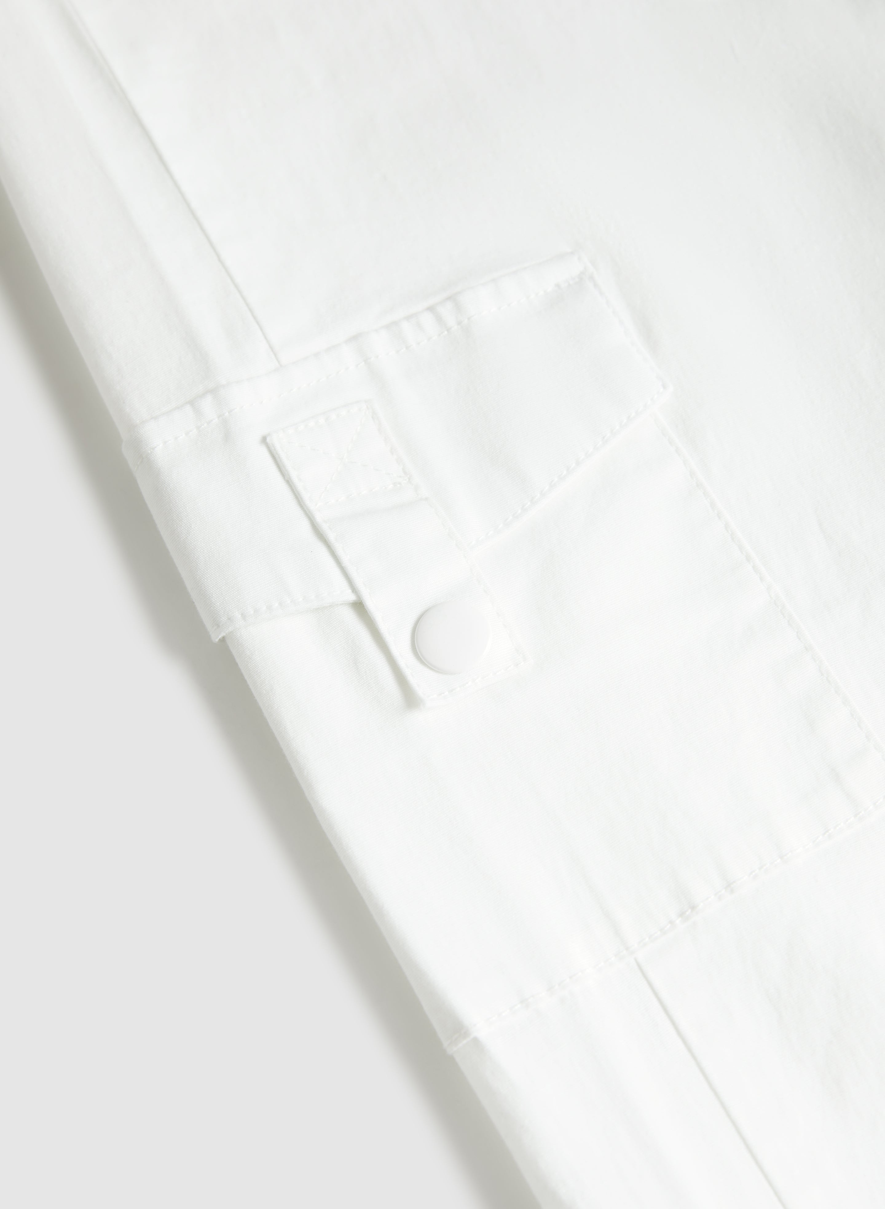 Cropped Drawstring Hem Cargo Pants