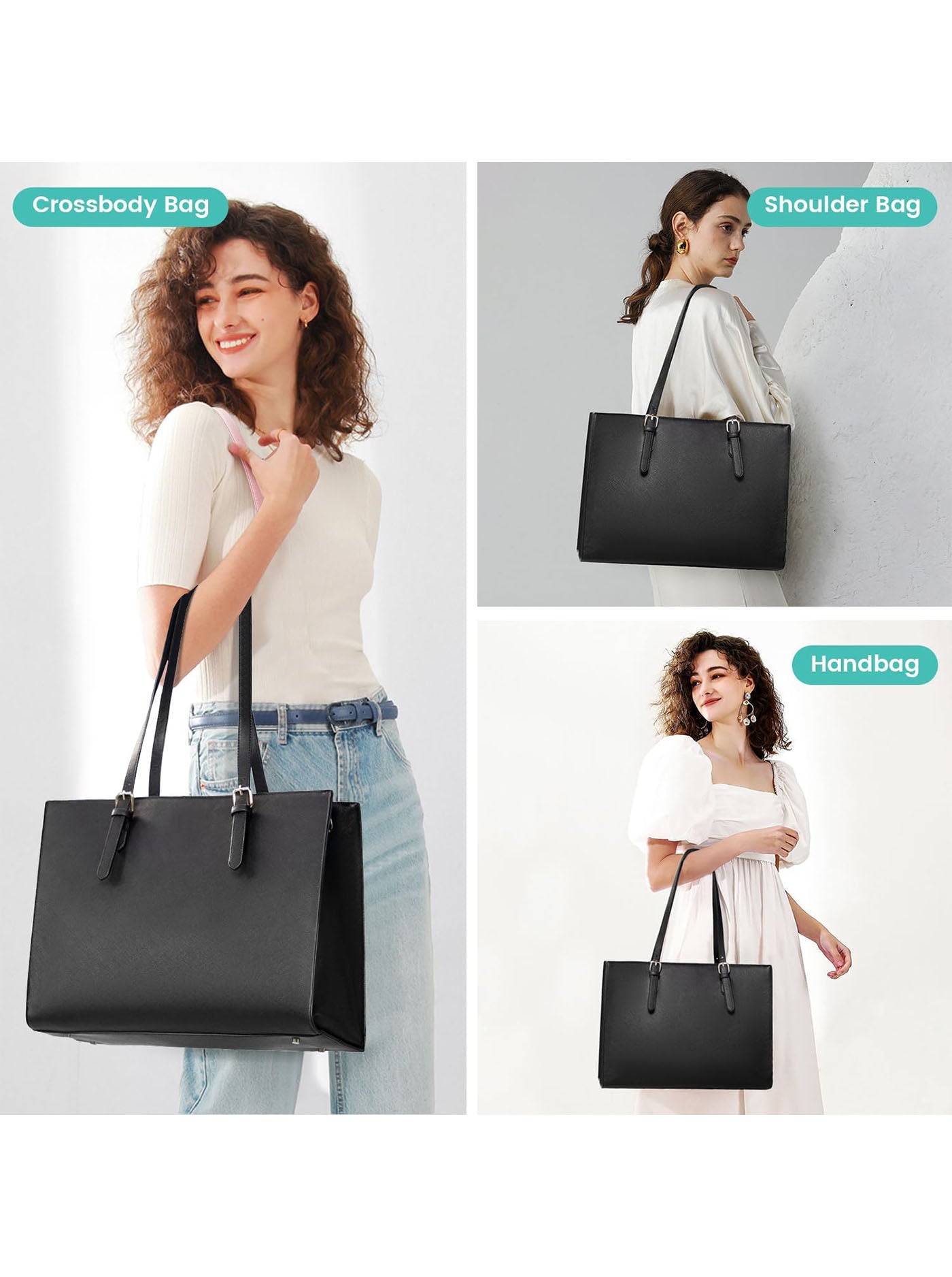 2Pcs Laptop Shoulder Bag, 15.6