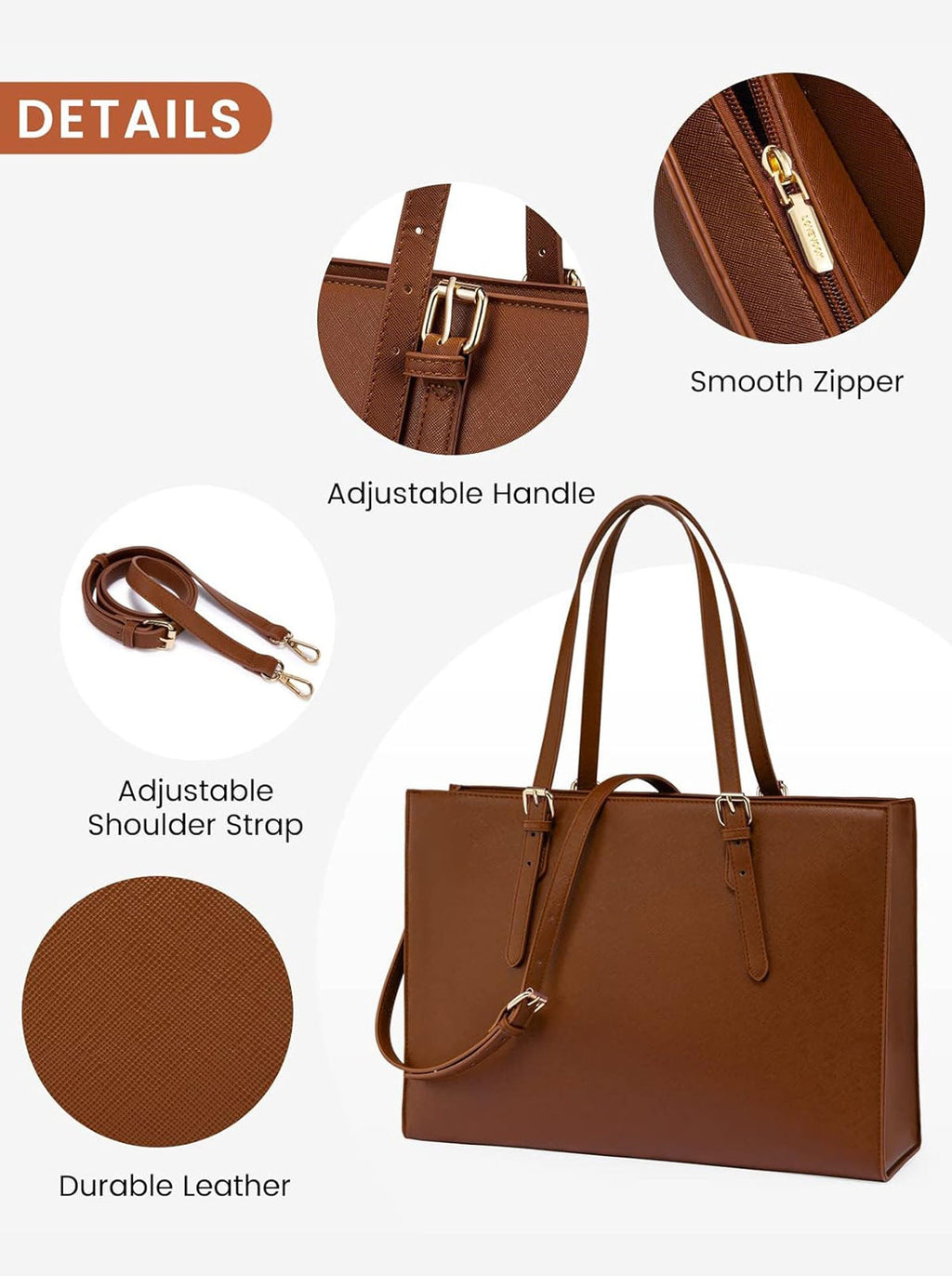 2Pcs Laptop Shoulder Bag, 15.6