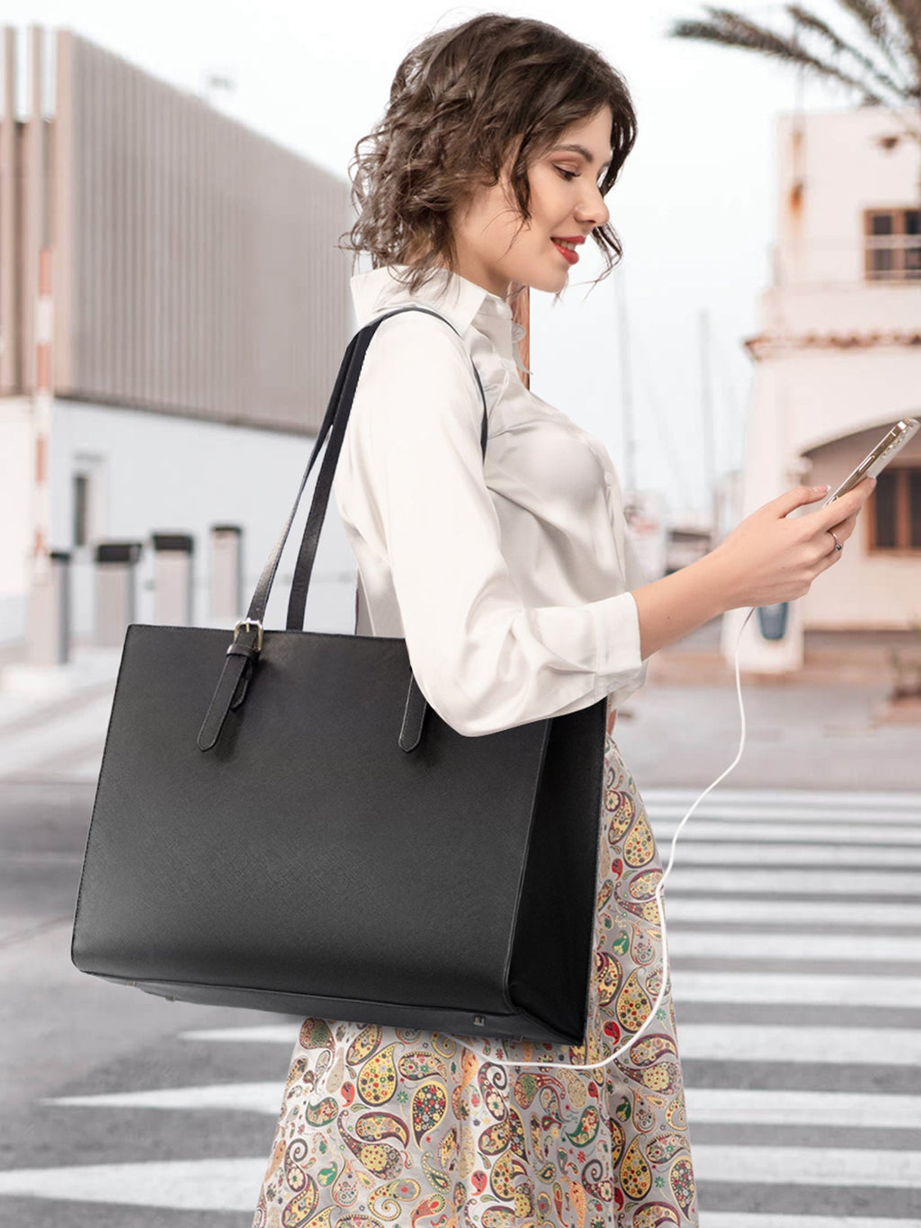 2Pcs Laptop Shoulder Bag, 15.6