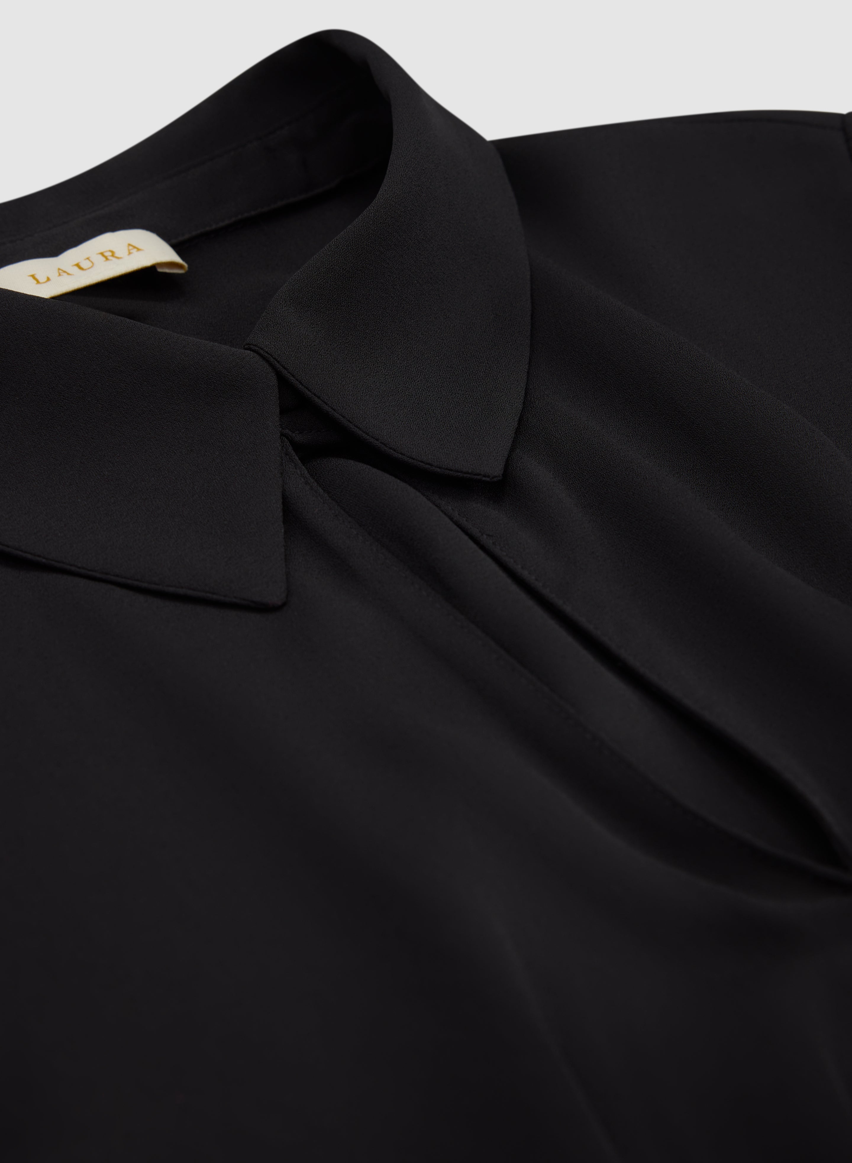 Crepe Keyhole Blouse