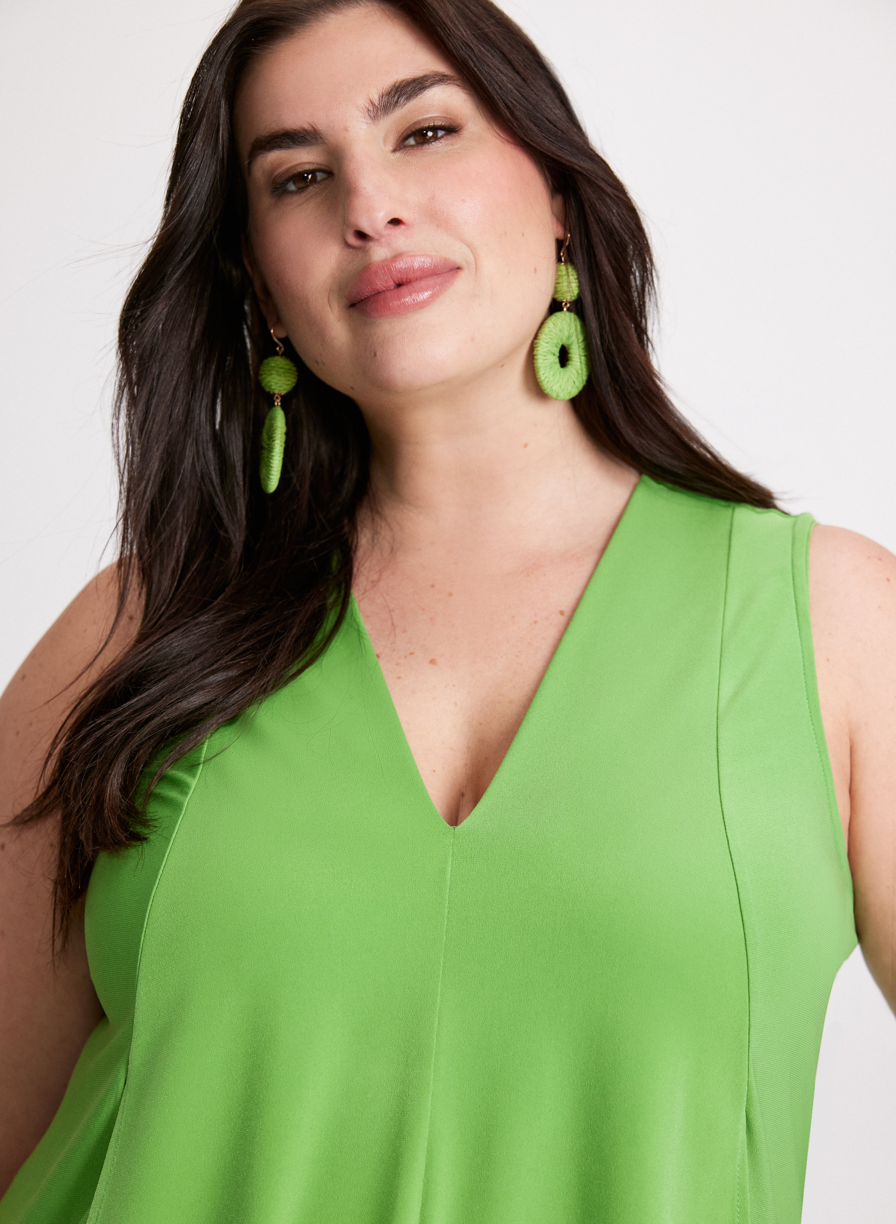 Asymmetric Overlay Tank Top