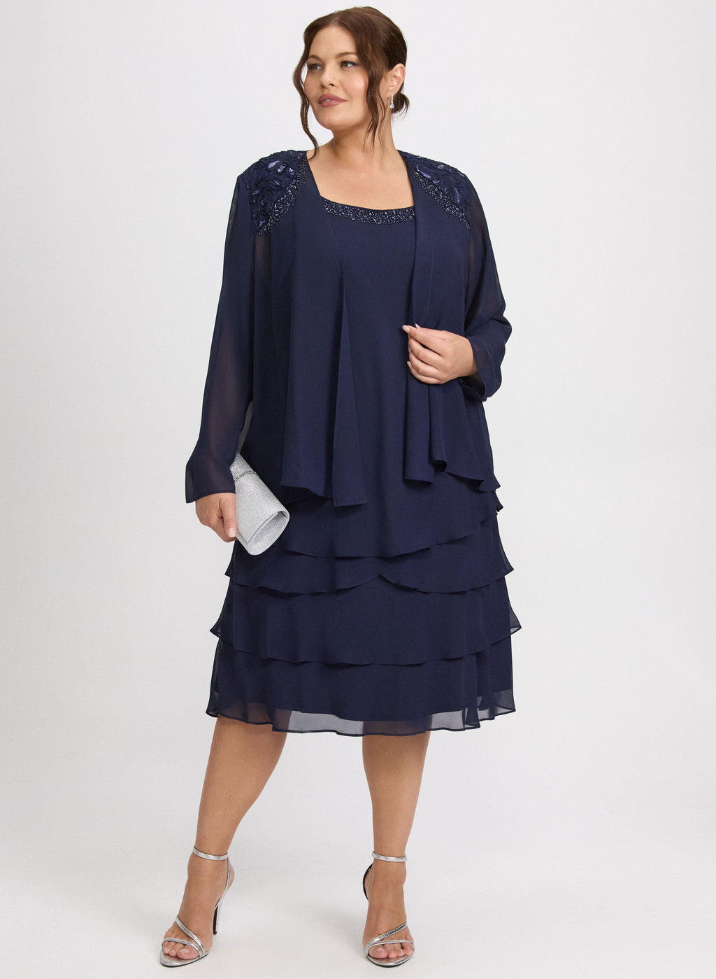 Chiffon Jacket & Dress Set