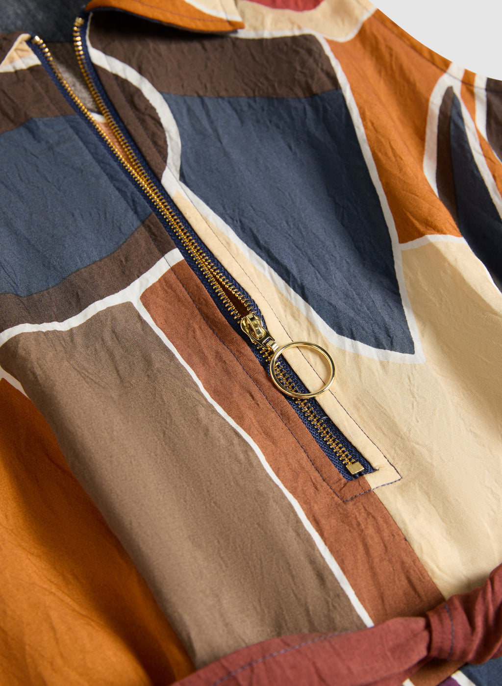 Abstract Zip-Front Dress