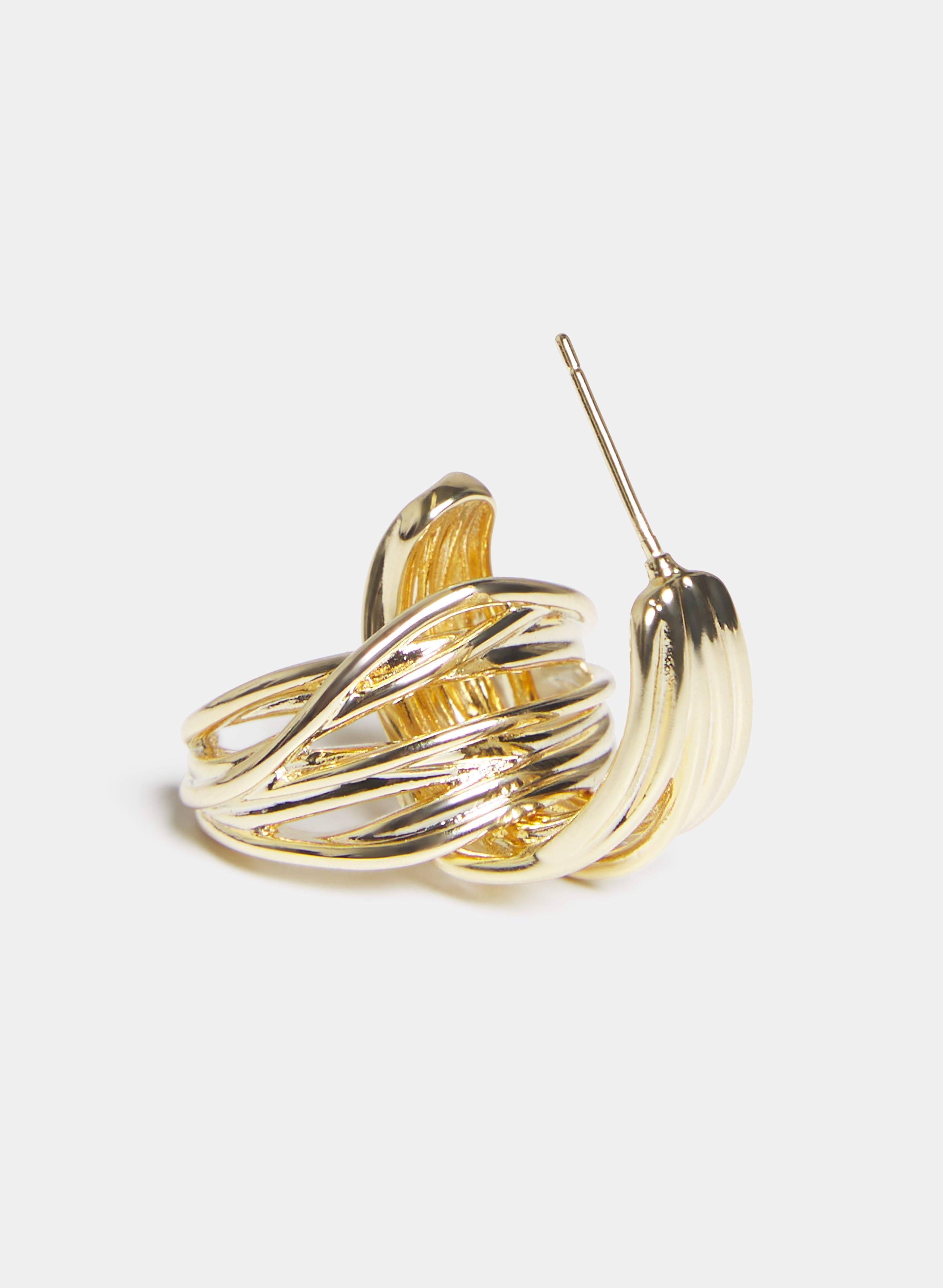 Cross-Over Hoop Earrings