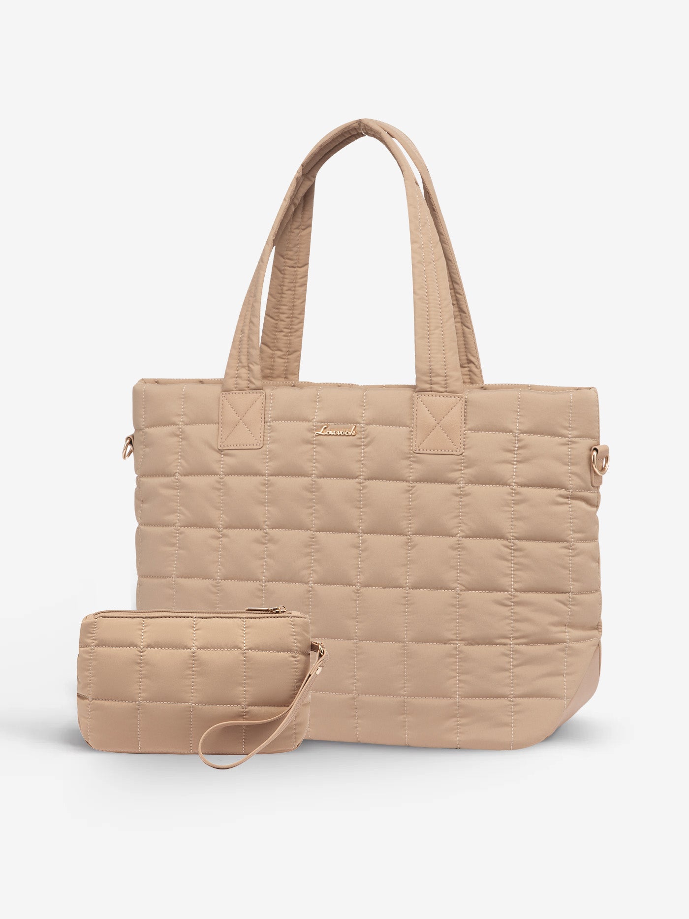 2Pcs Lightweight Puffer Tote Bag, 15.6 17