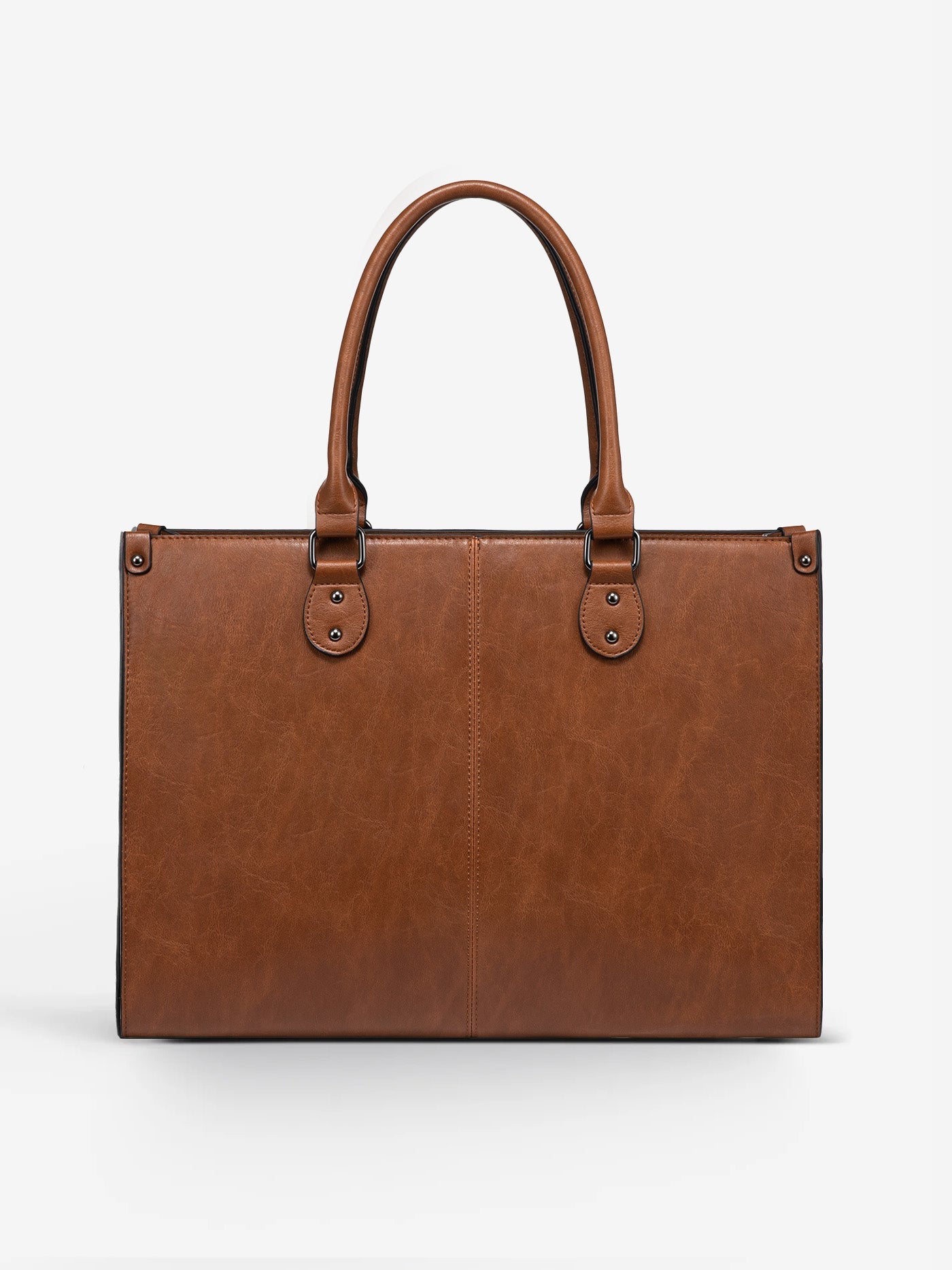 2Pcs Vintage Leather Laptop Bag, 15.6