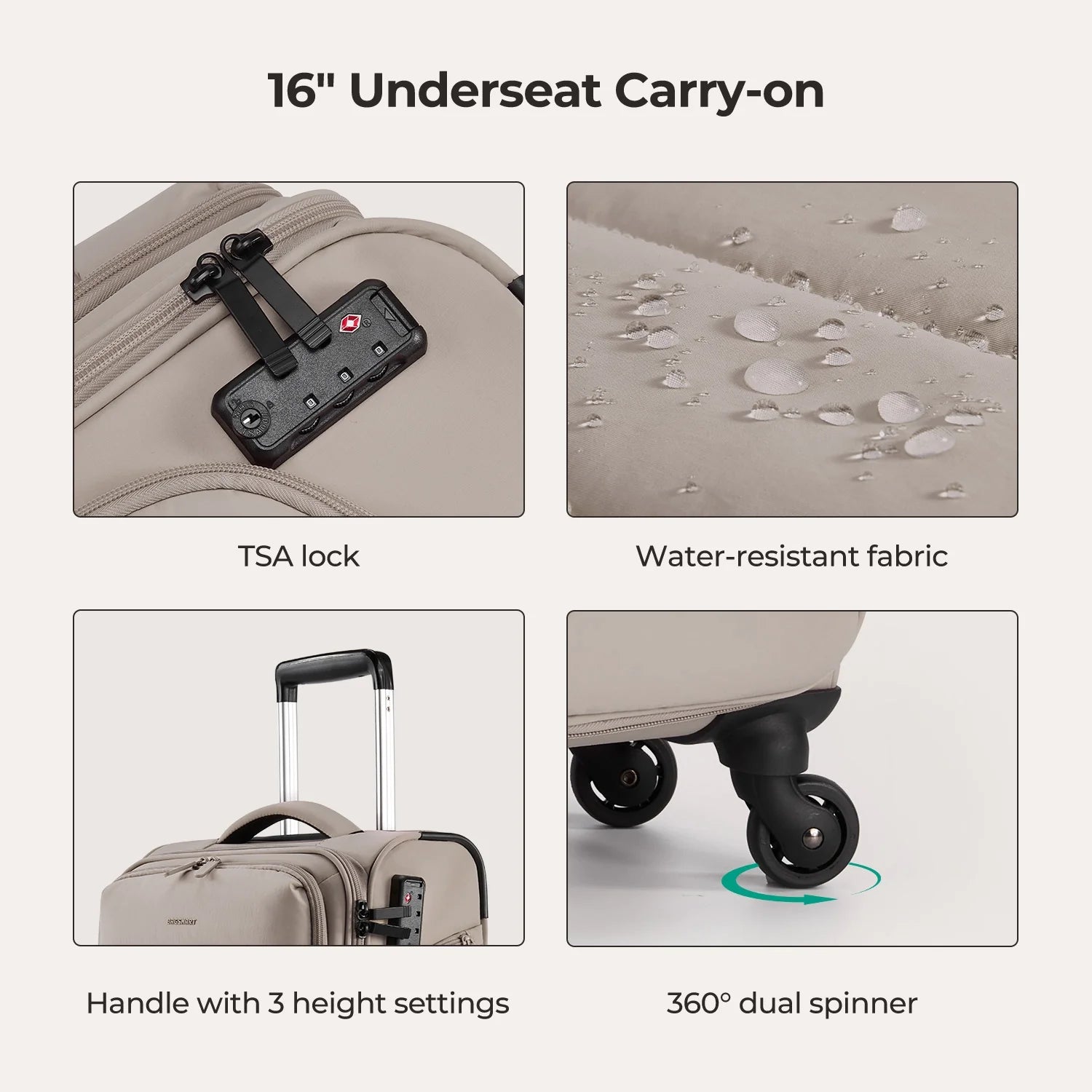 Bagsmart 16 Personal Item Carry on Luggage