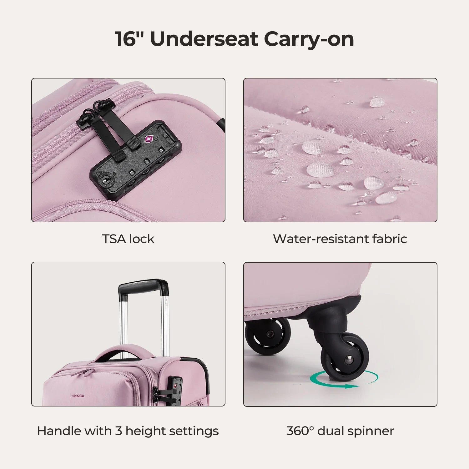 Bagsmart 16 Personal Item Carry on Luggage