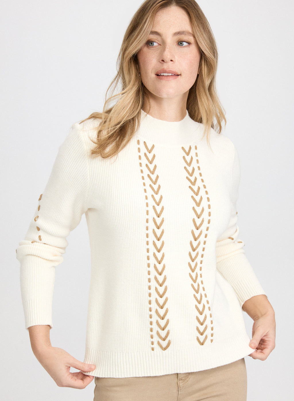Contrast Stitch Sweater