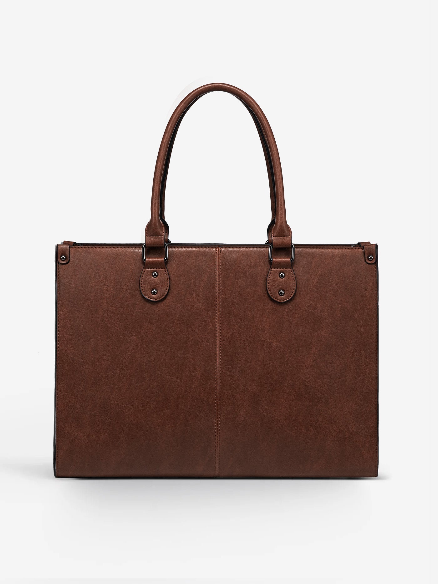 2Pcs Vintage Leather Laptop Bag, 15.6