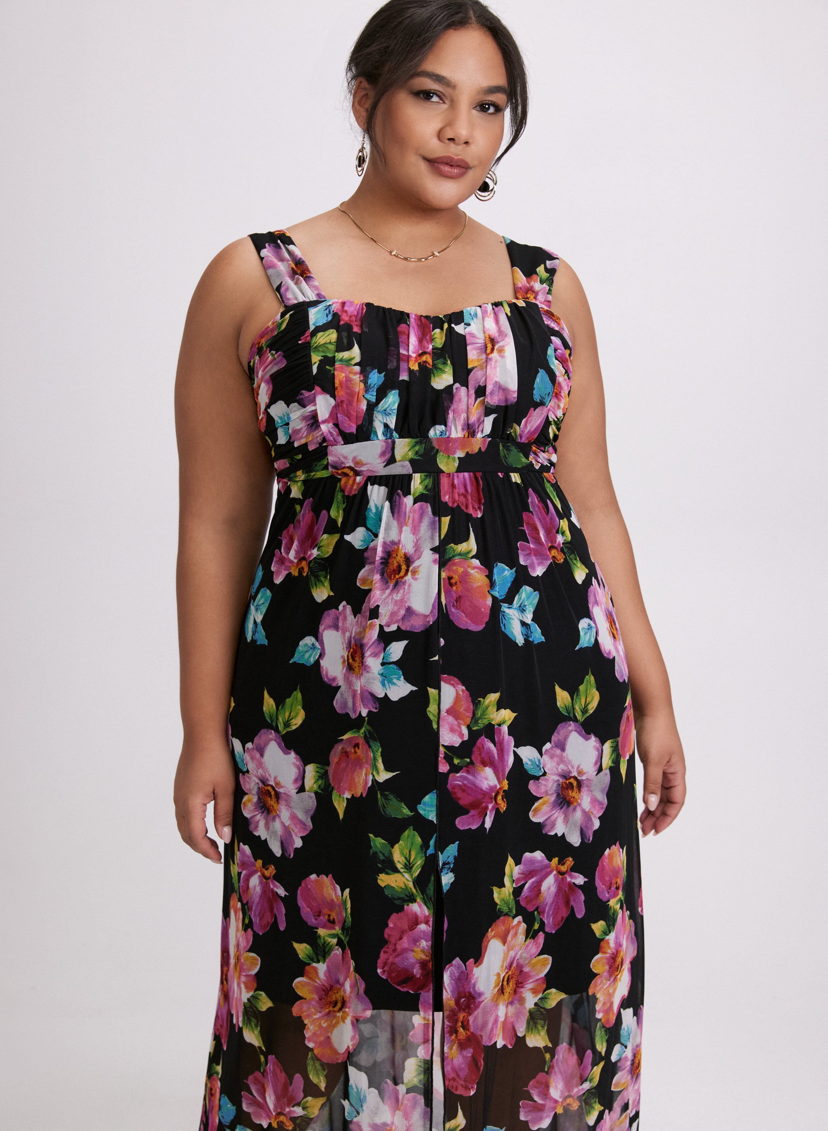 Chiffon Floral Maxi Dress