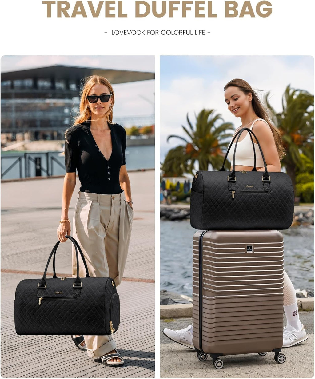 2Pcs Duffel Bag with Toiletry Bag