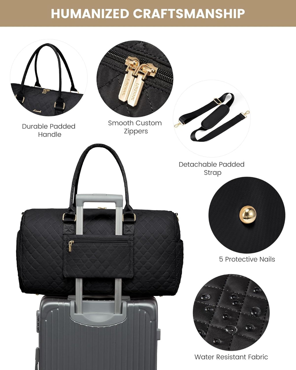 2Pcs Duffel Bag with Toiletry Bag