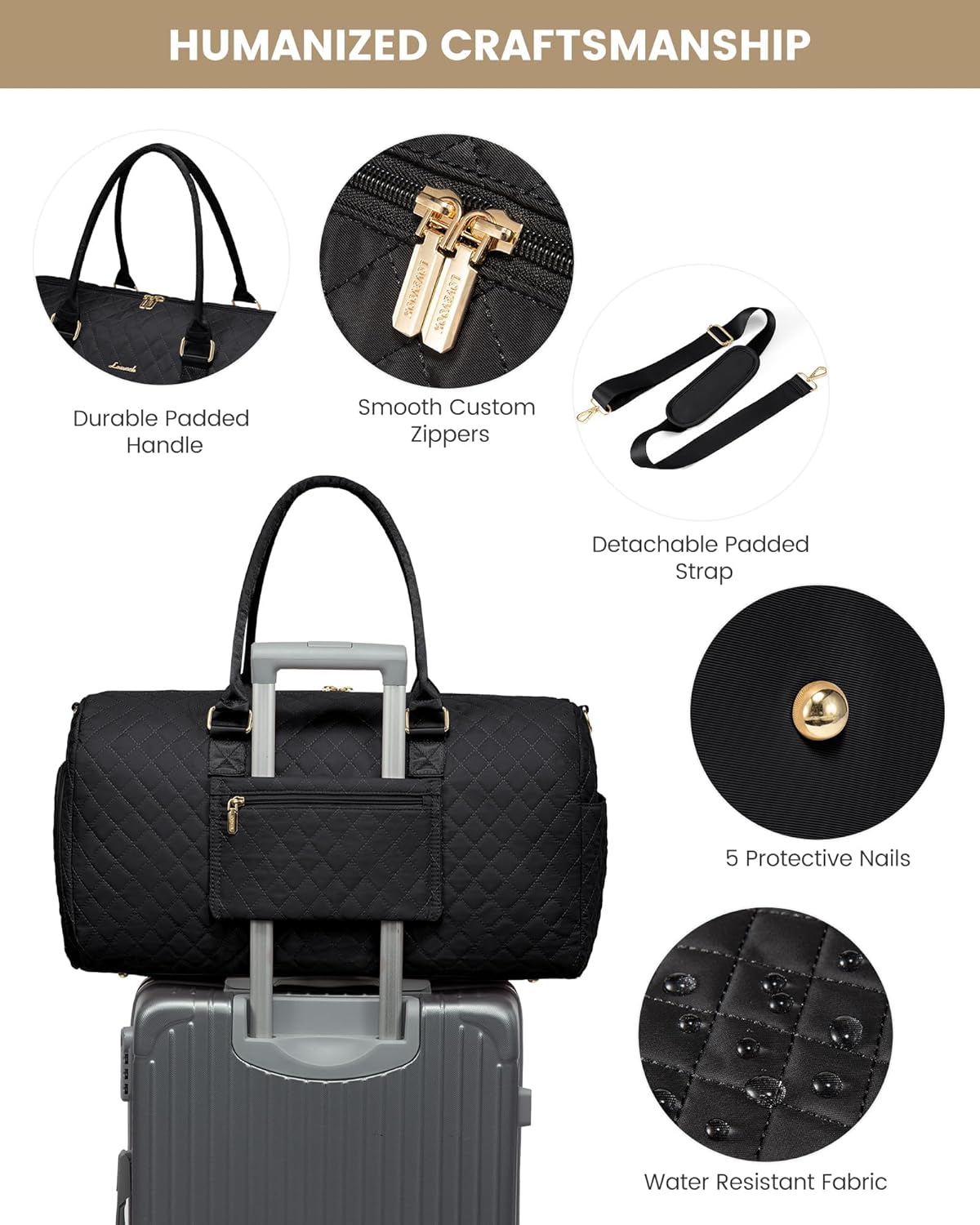 2Pcs Duffel Bag with Toiletry Bag