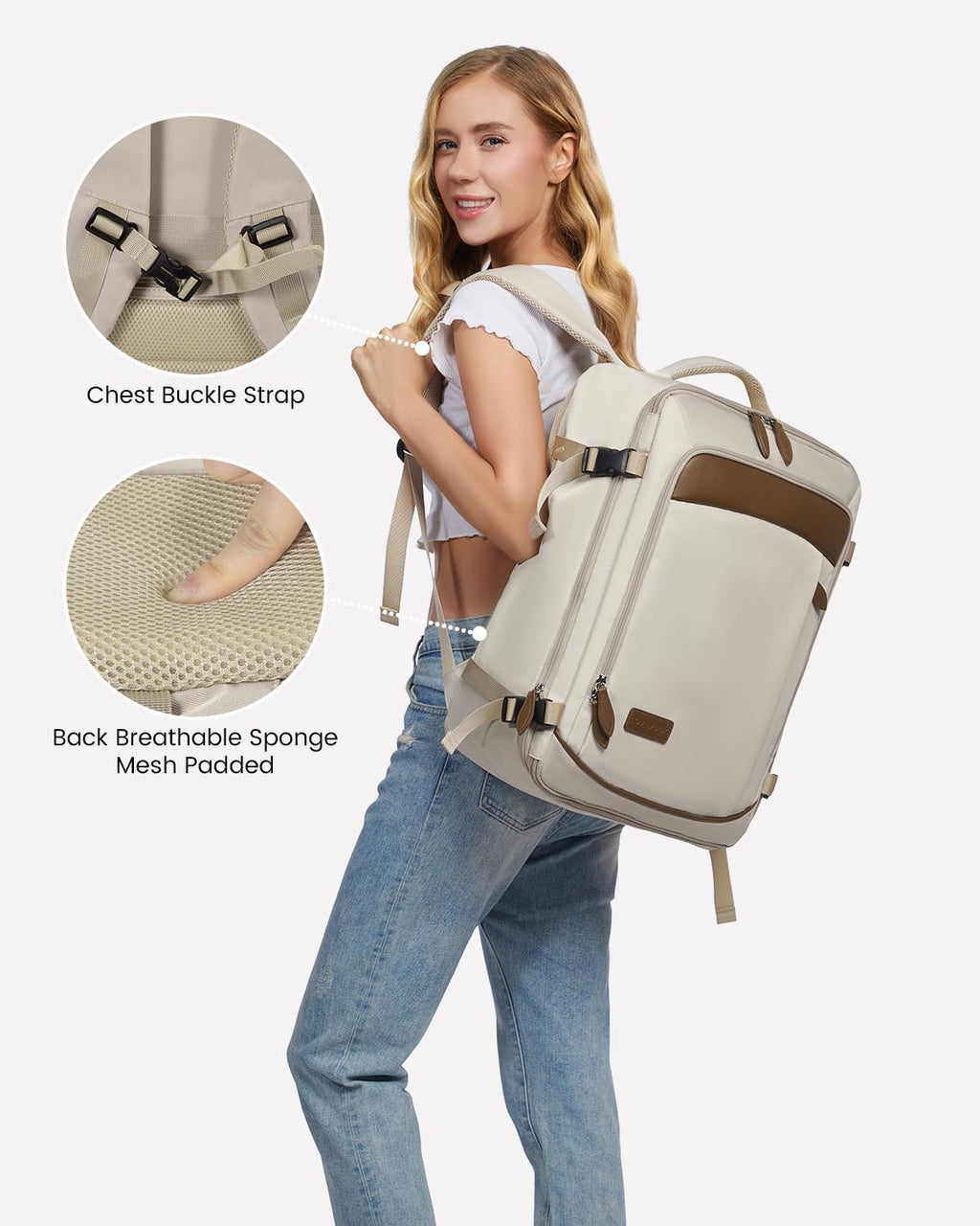 5Pcs Carry on Travel Backpack 40L/45L, 1995