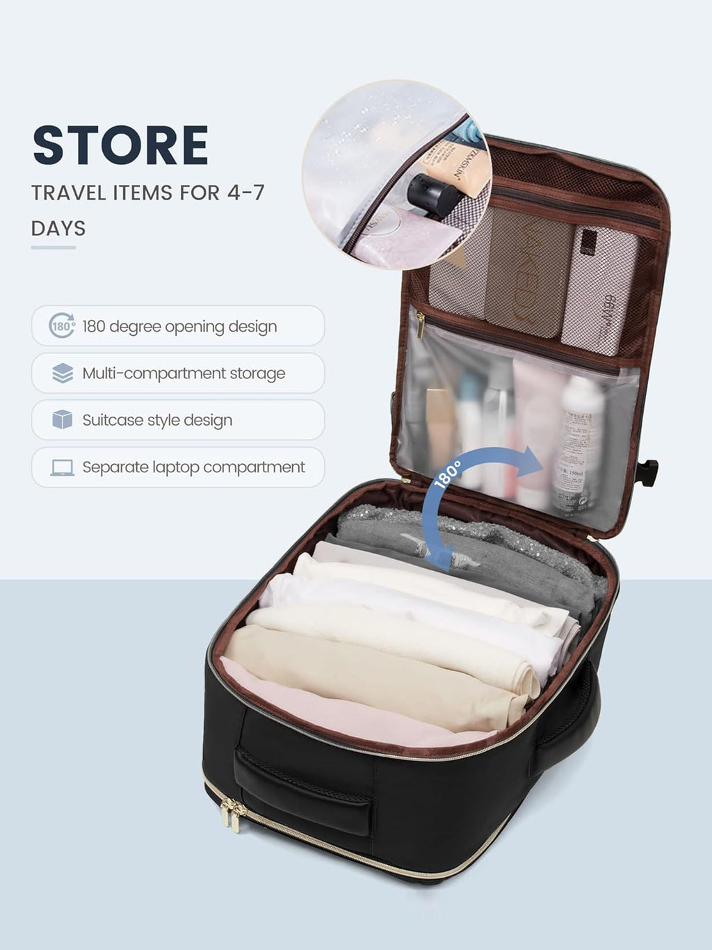 4Pcs Plain Color Travel Backpack, 40L/50L