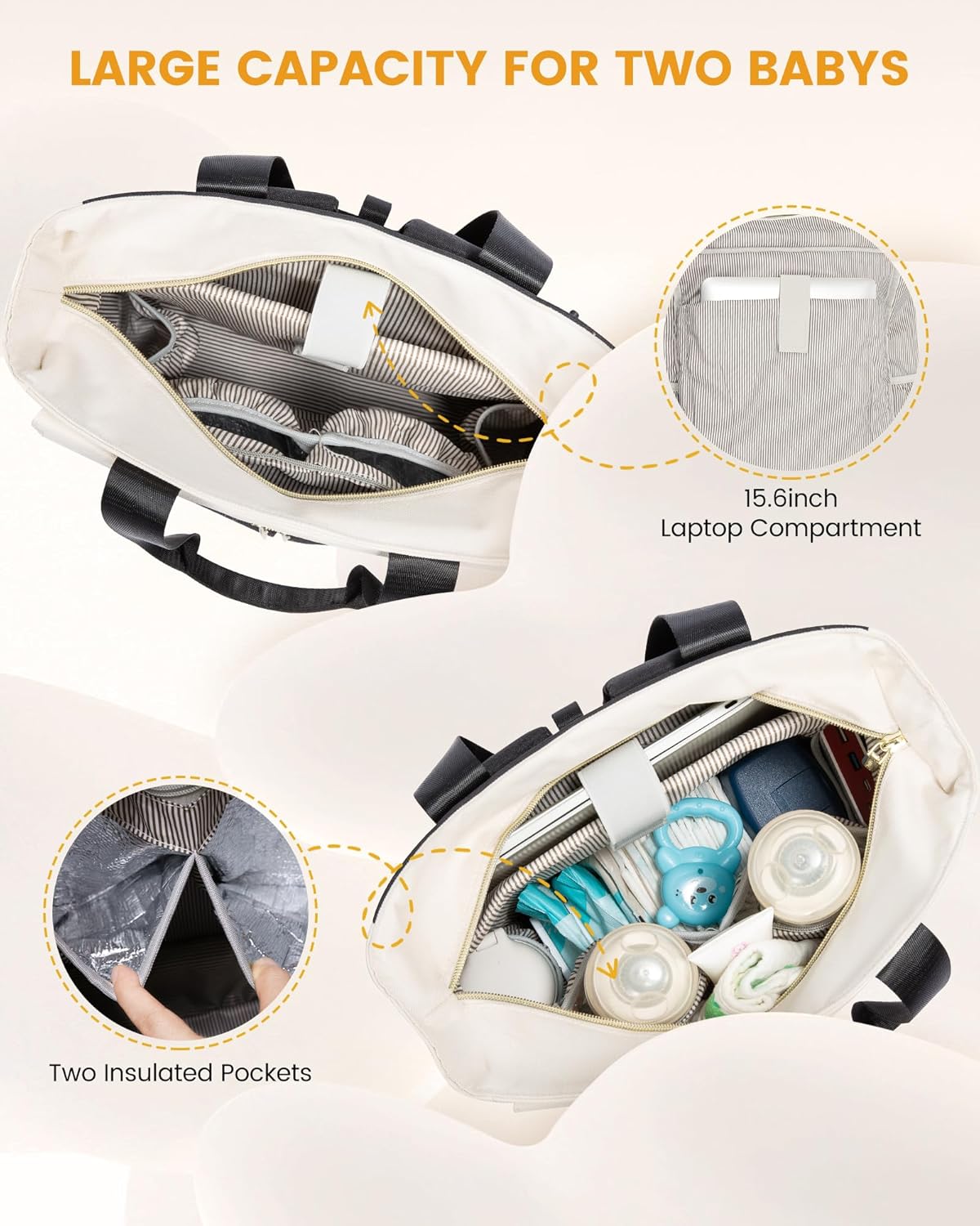 2Pcs Diaper Backpack - Urban 3