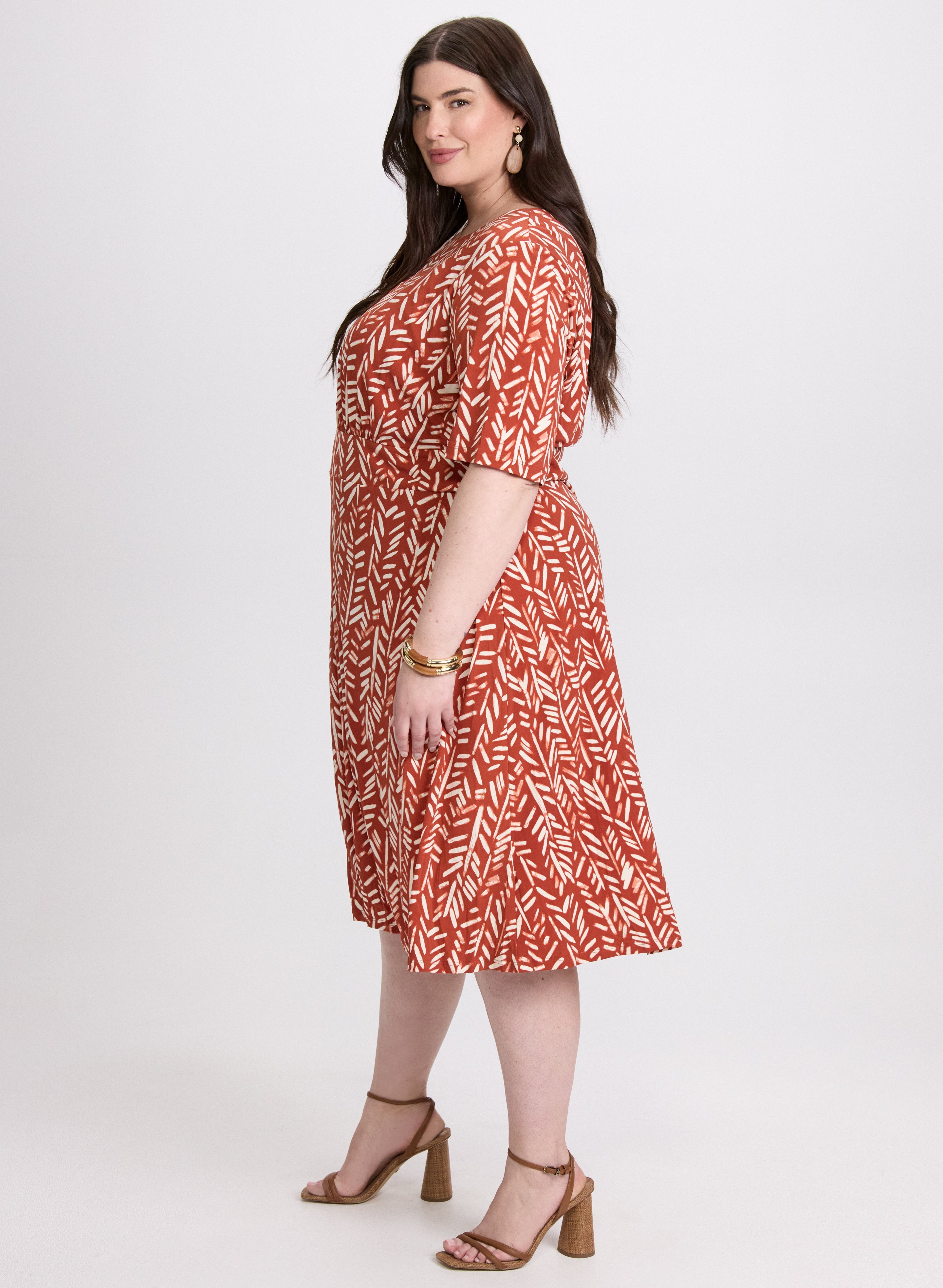 Abstract Print Dress