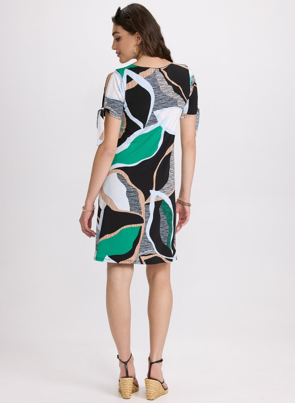 Abstract Leaf Print Dress