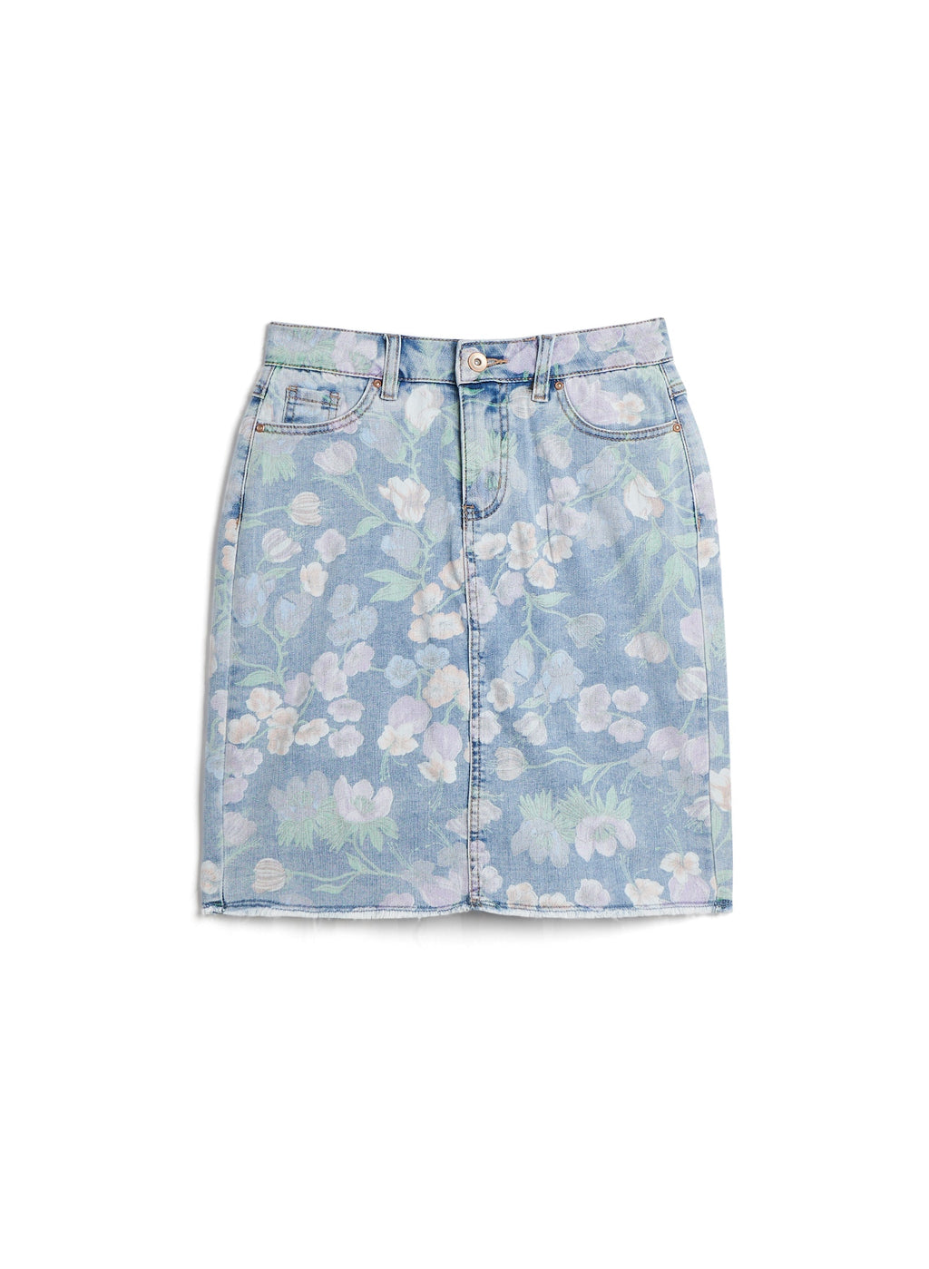 Charlie B - Floral Print Denim Skort