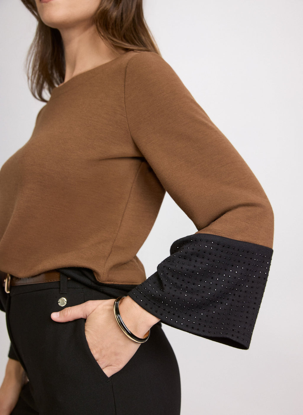 Bell Sleeve Knit Top