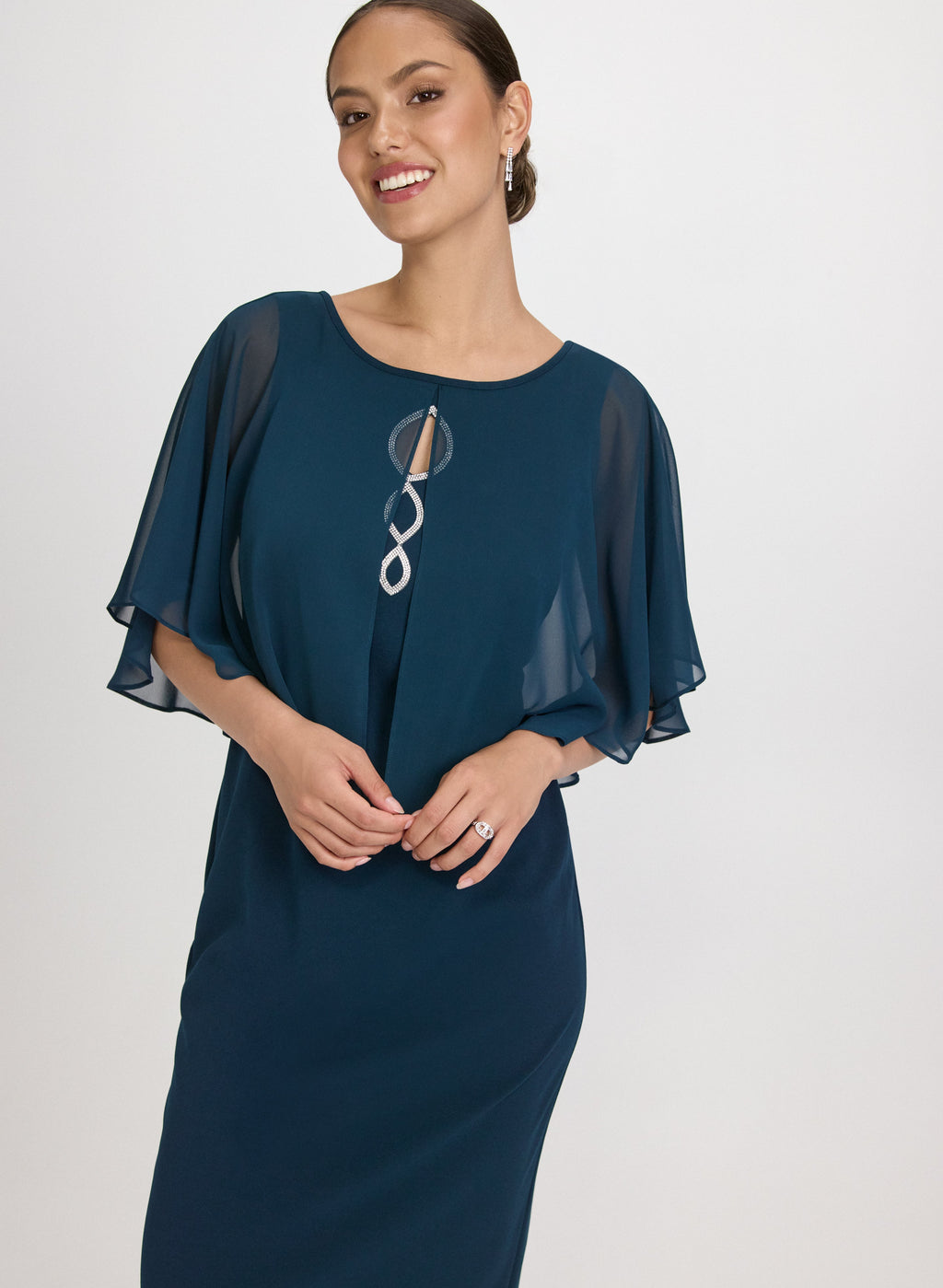 Capelet Overlay Dress