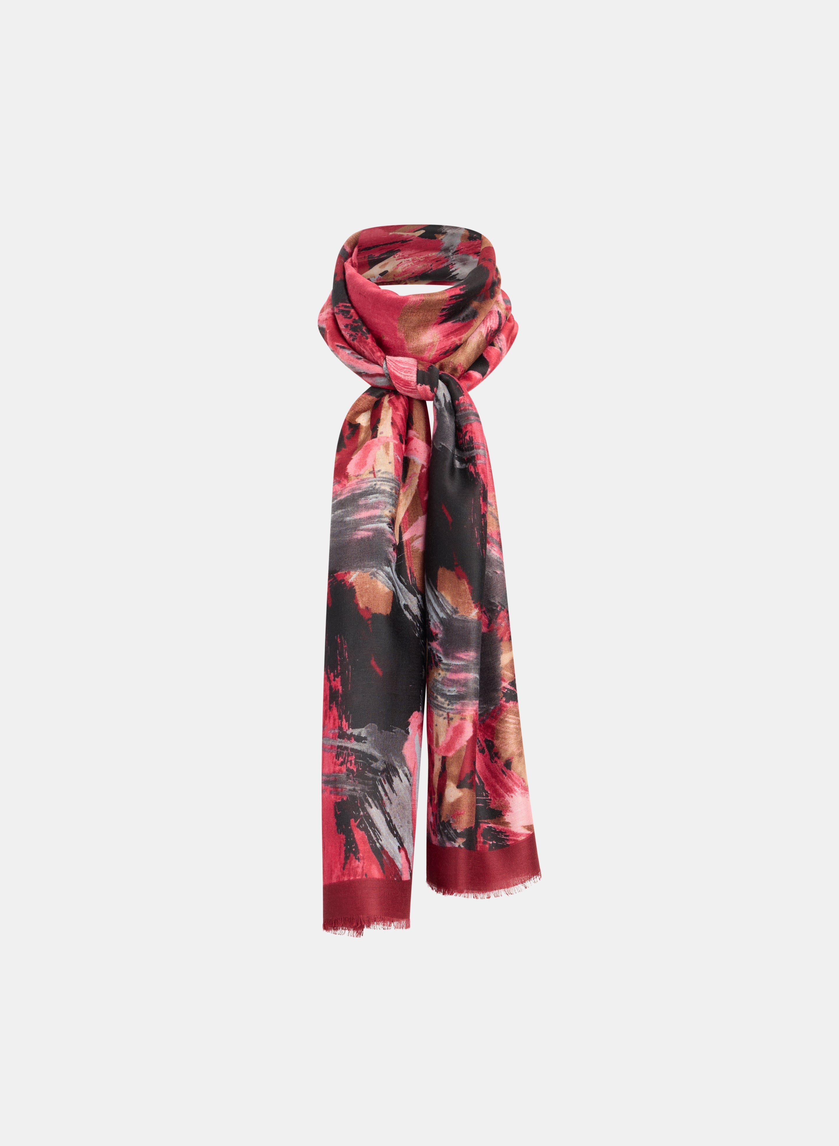 Brushstroke Print Scarf