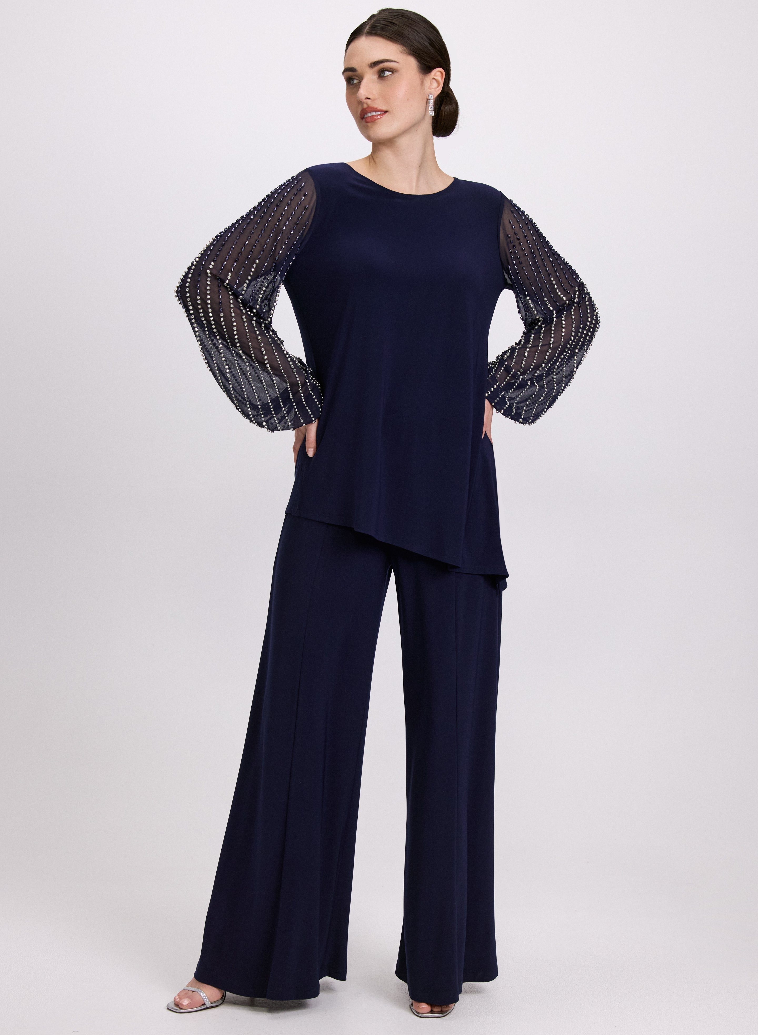 Beaded Top & Pants Set