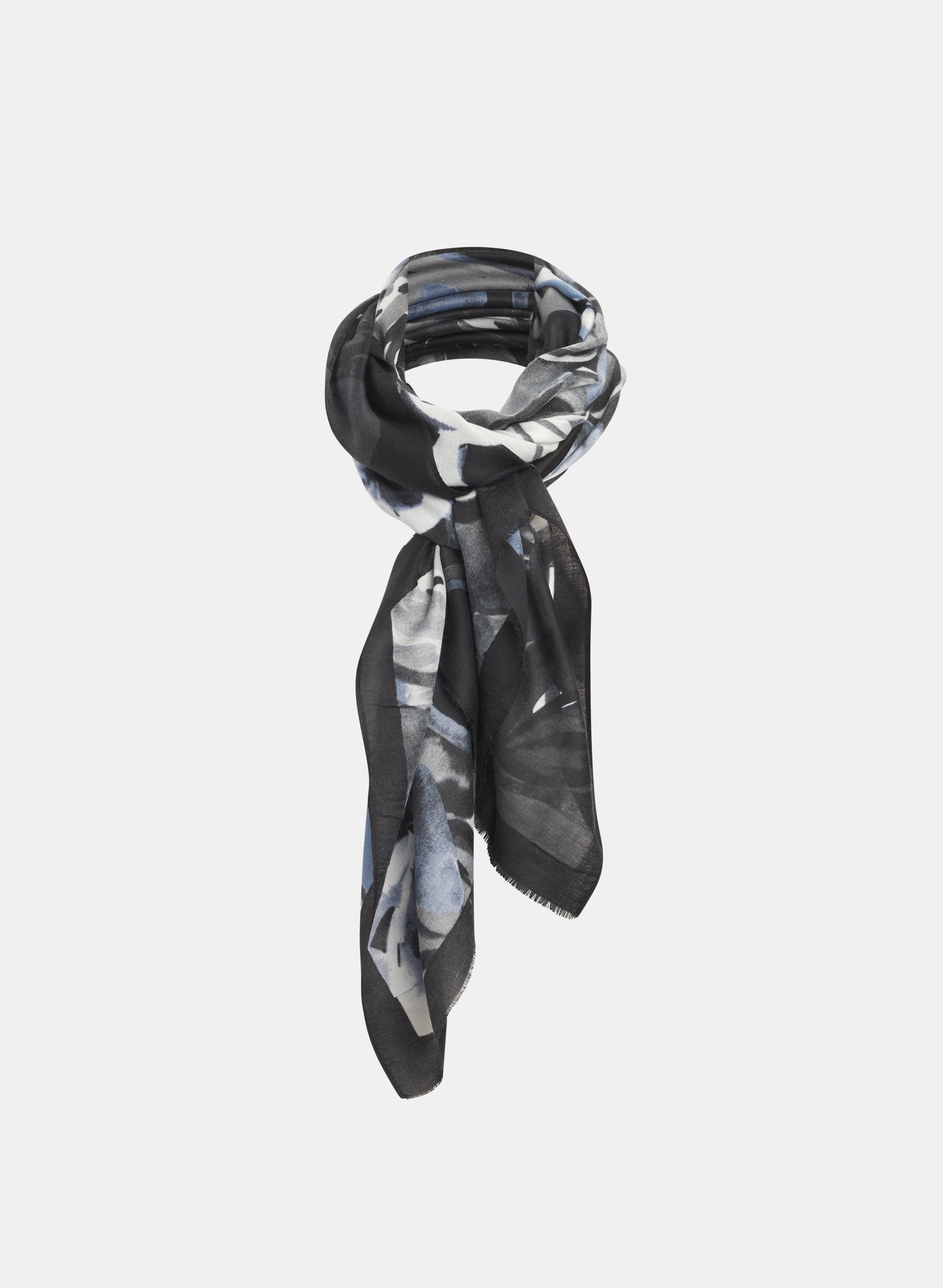 Abstract Leaf Print Scarf