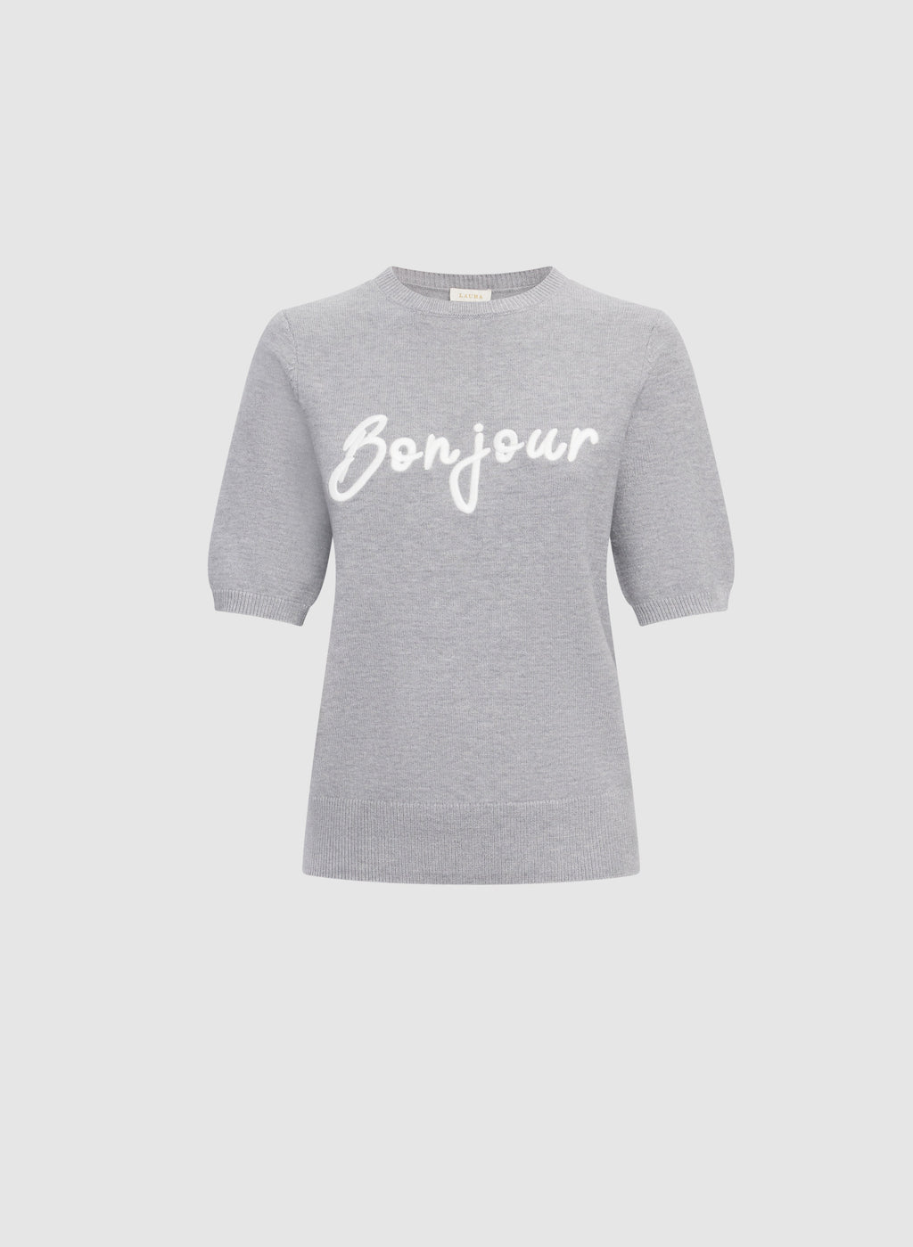 'Bonjour' Knit Pullover