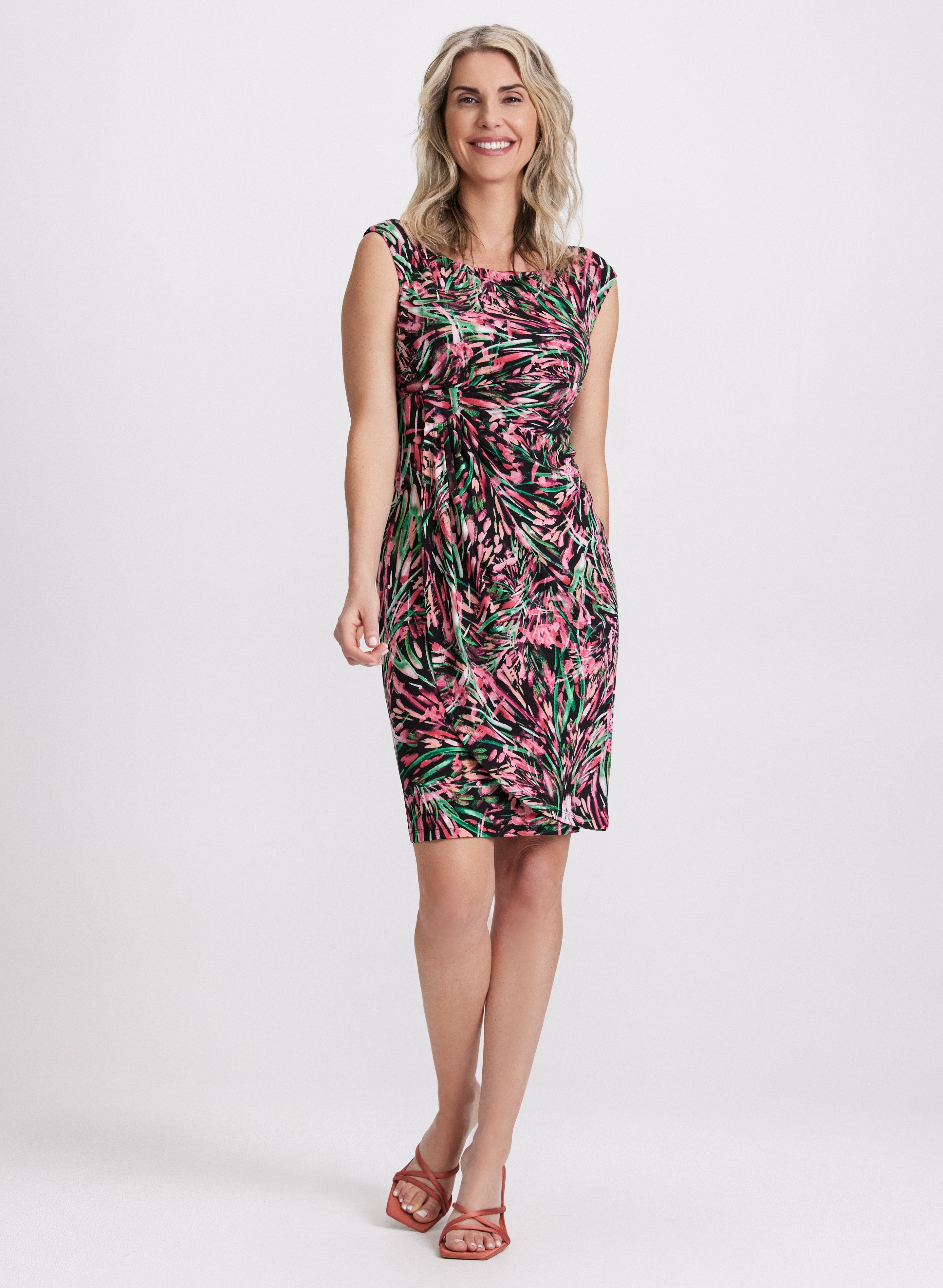 Abstract Draped Dress