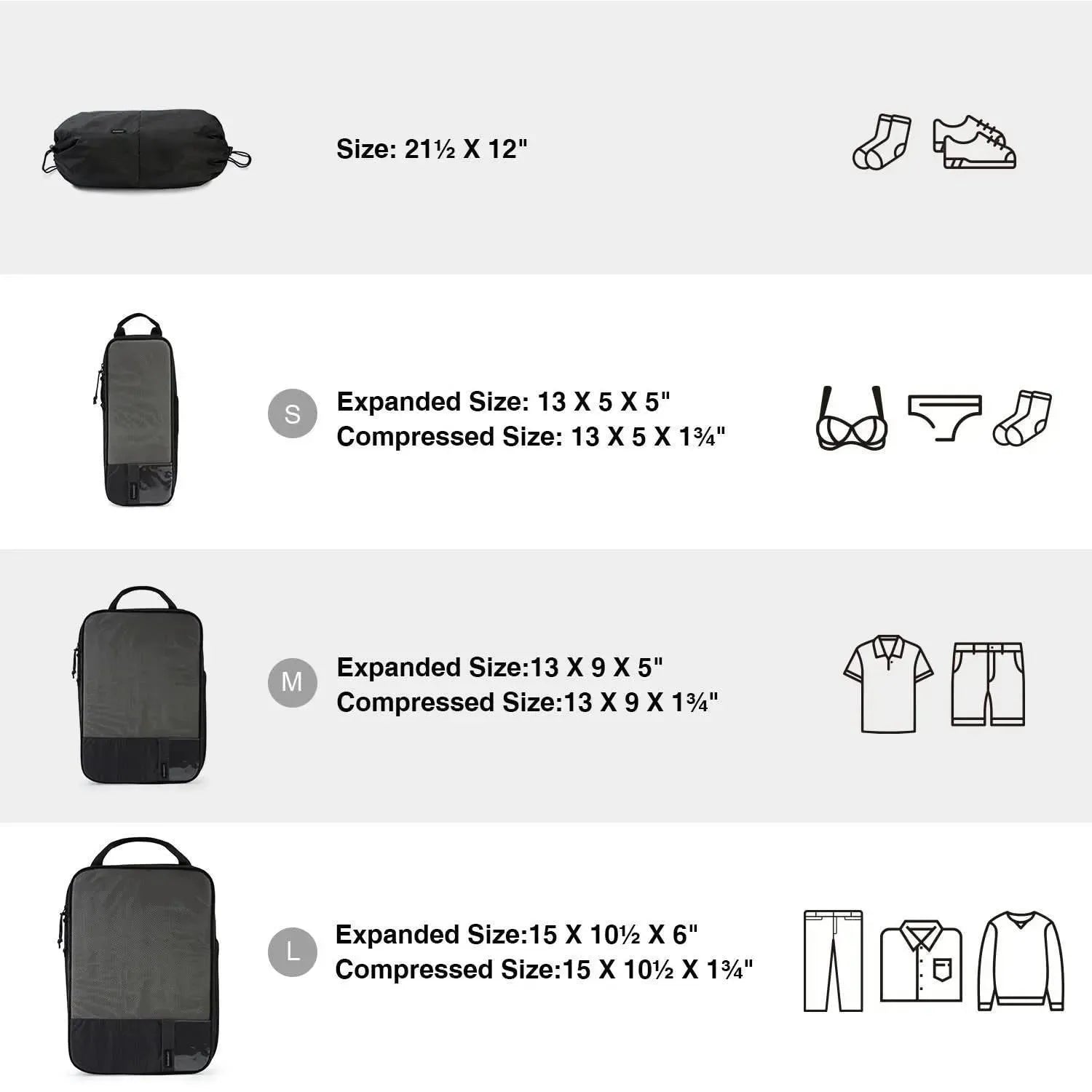 Compression Packing Cubes