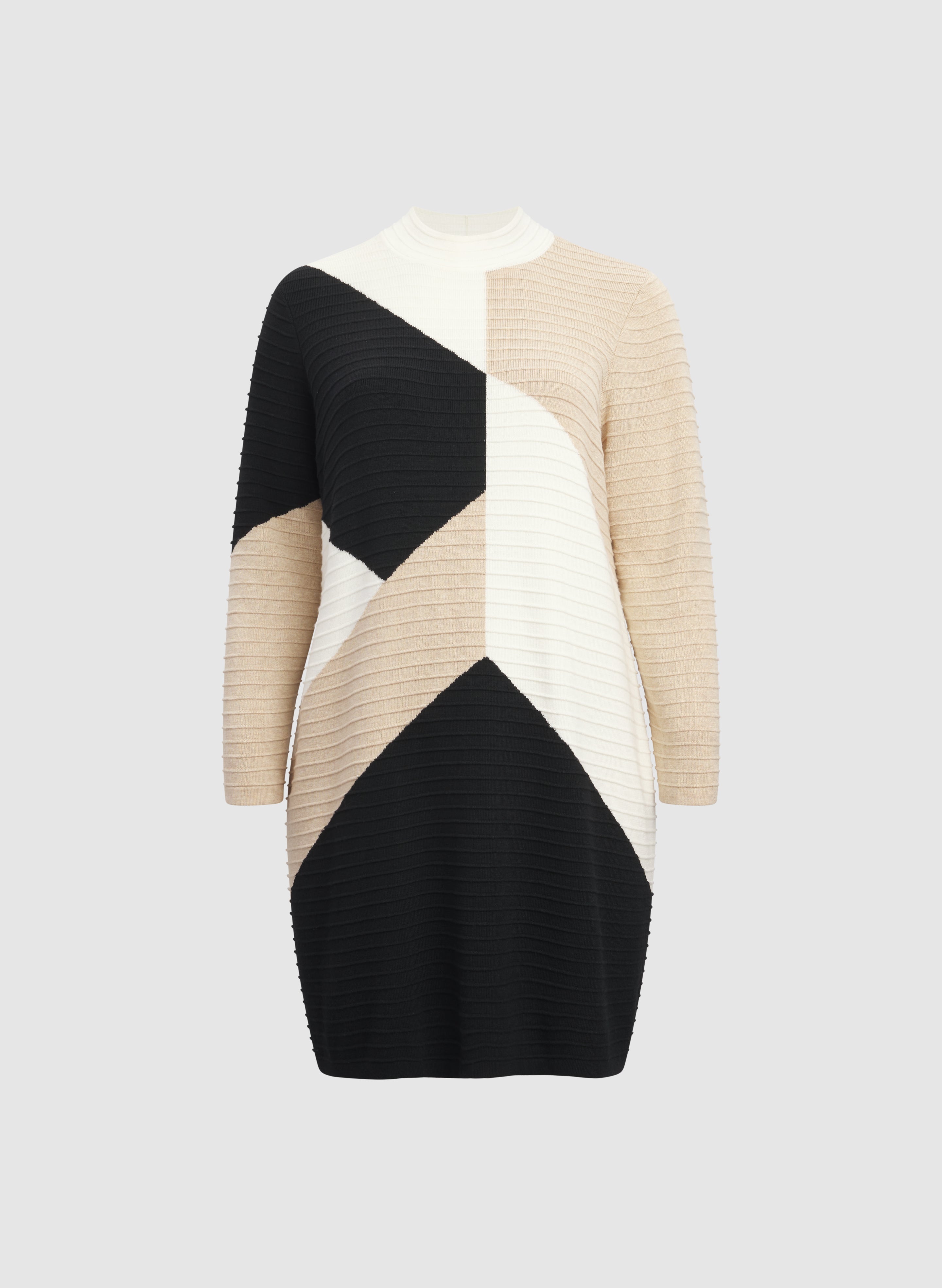 Colour Block Knit Dress