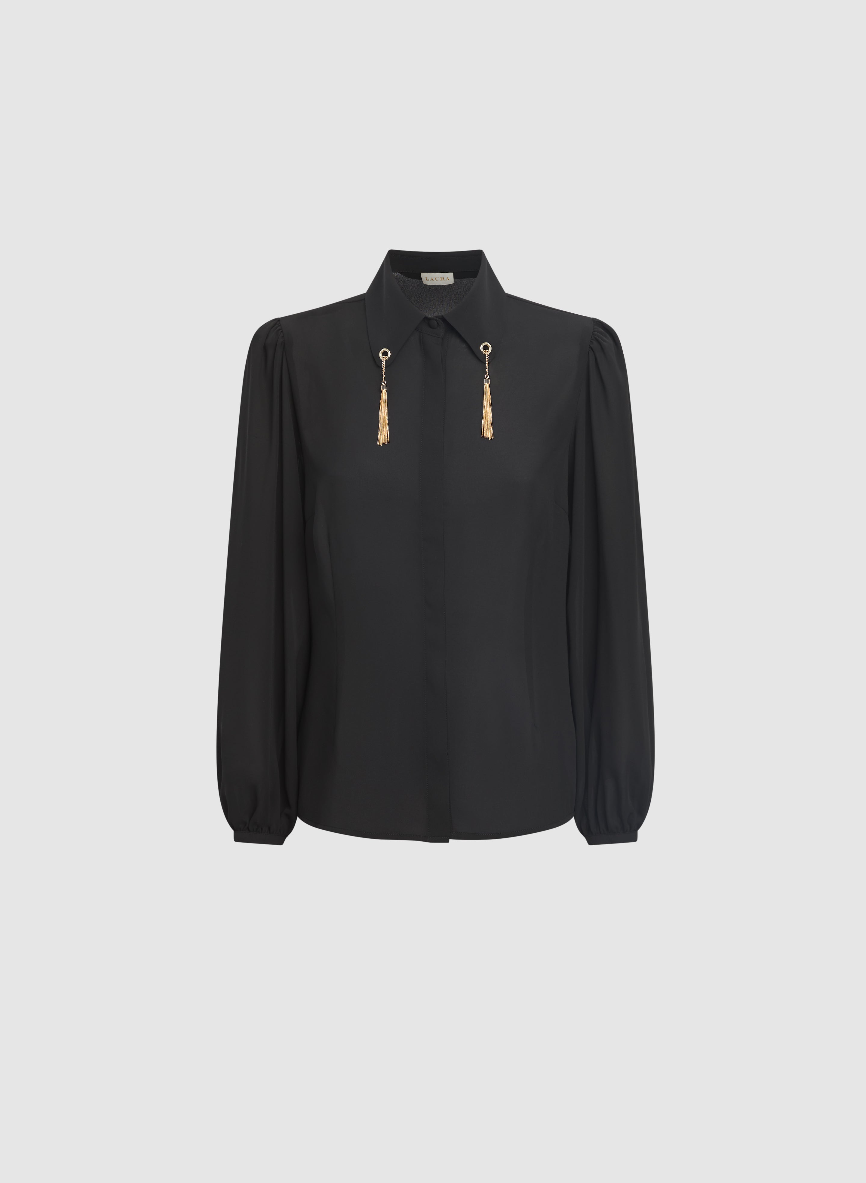 Chain Tassel Detail Blouse