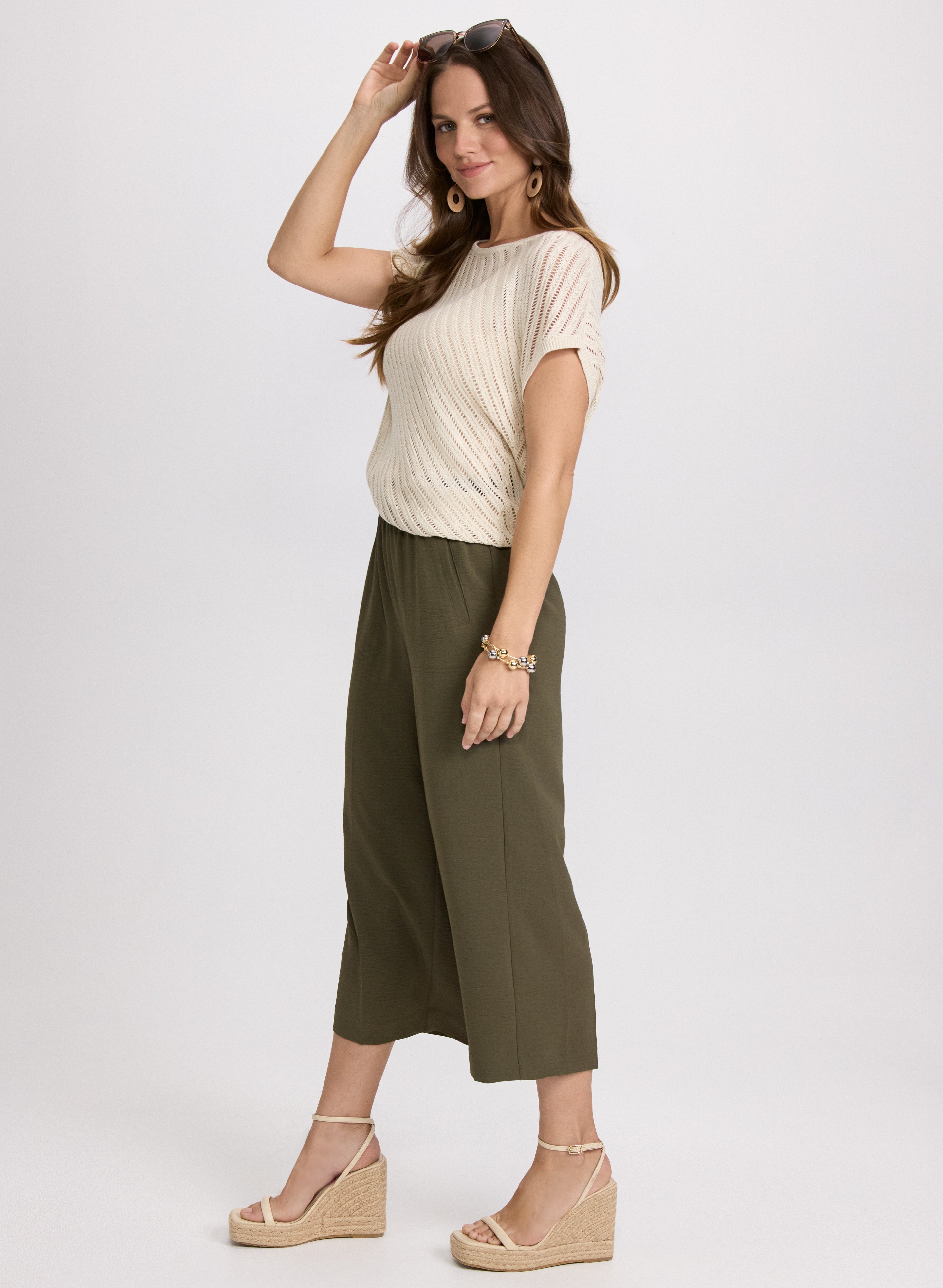 Crinkle Crepe Culottes
