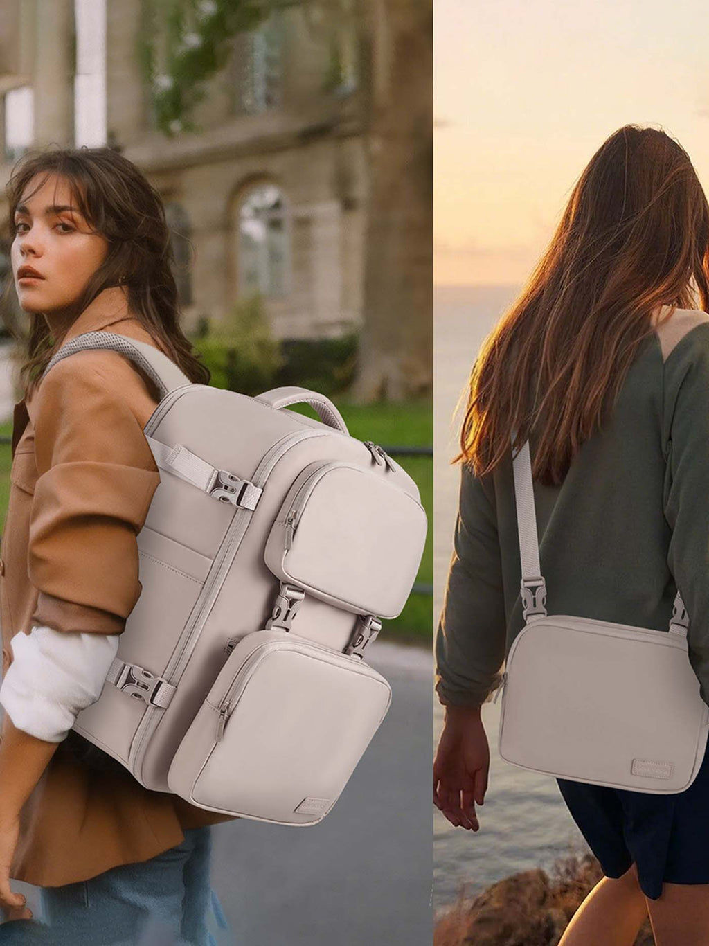 2Pcs Carry on Backpack, 40L 50L