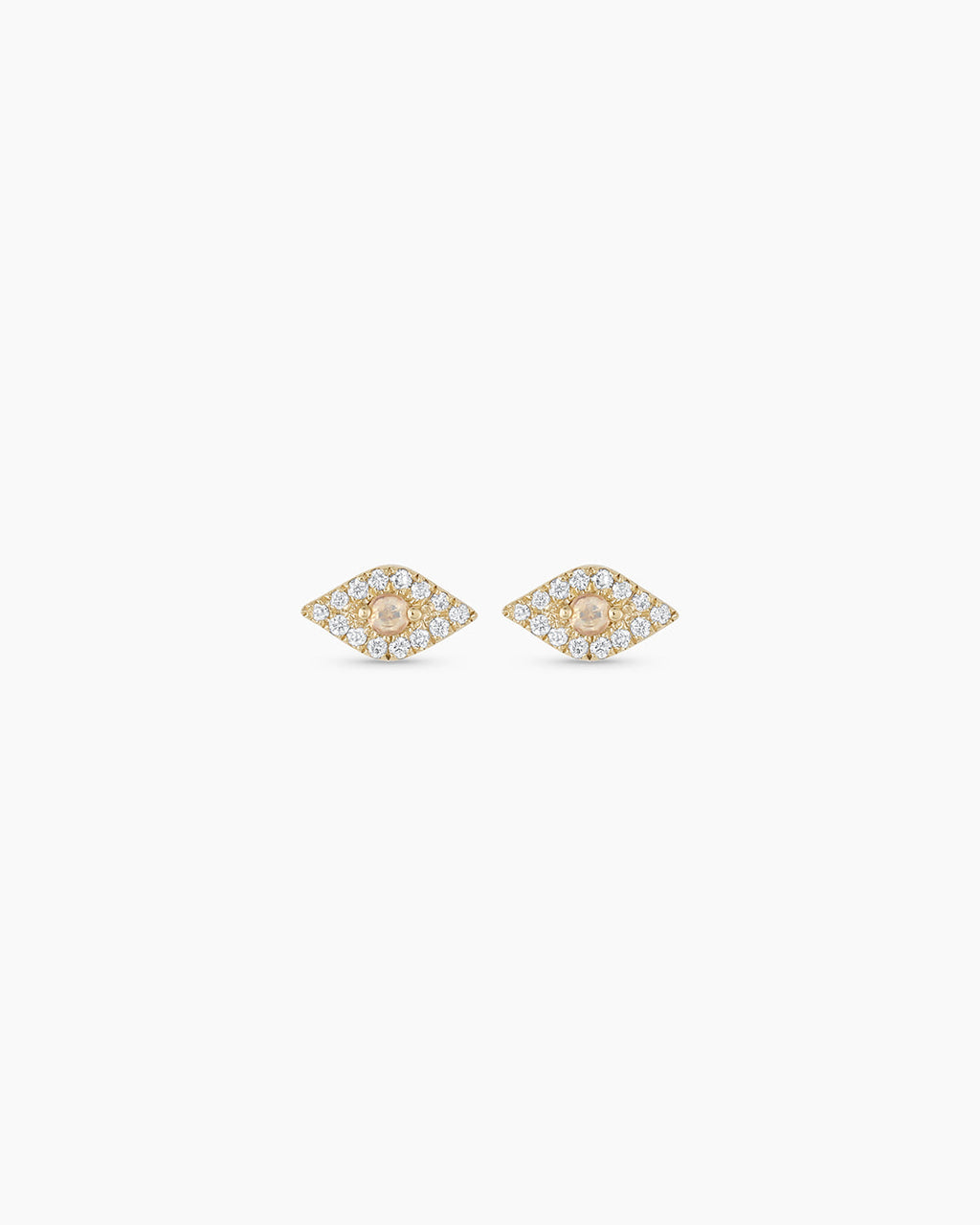 Diamond Evil Eye Studs