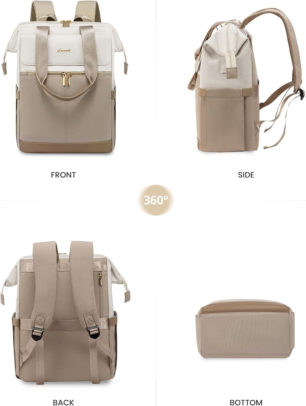 2Pcs Fashion Laptop Backpack, 15.6 17.3