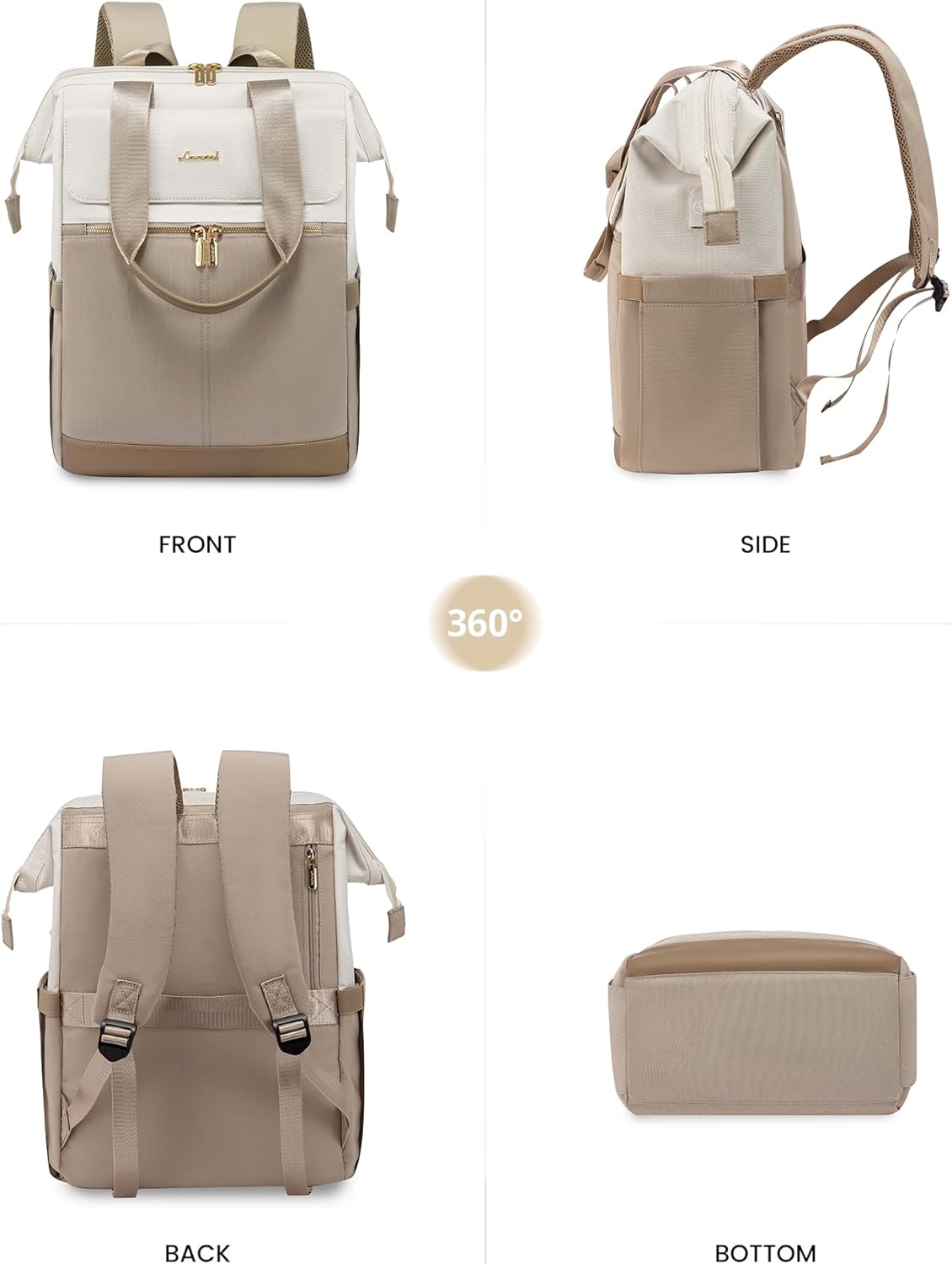 2Pcs Fashion Laptop Backpack, 15.6 17.3