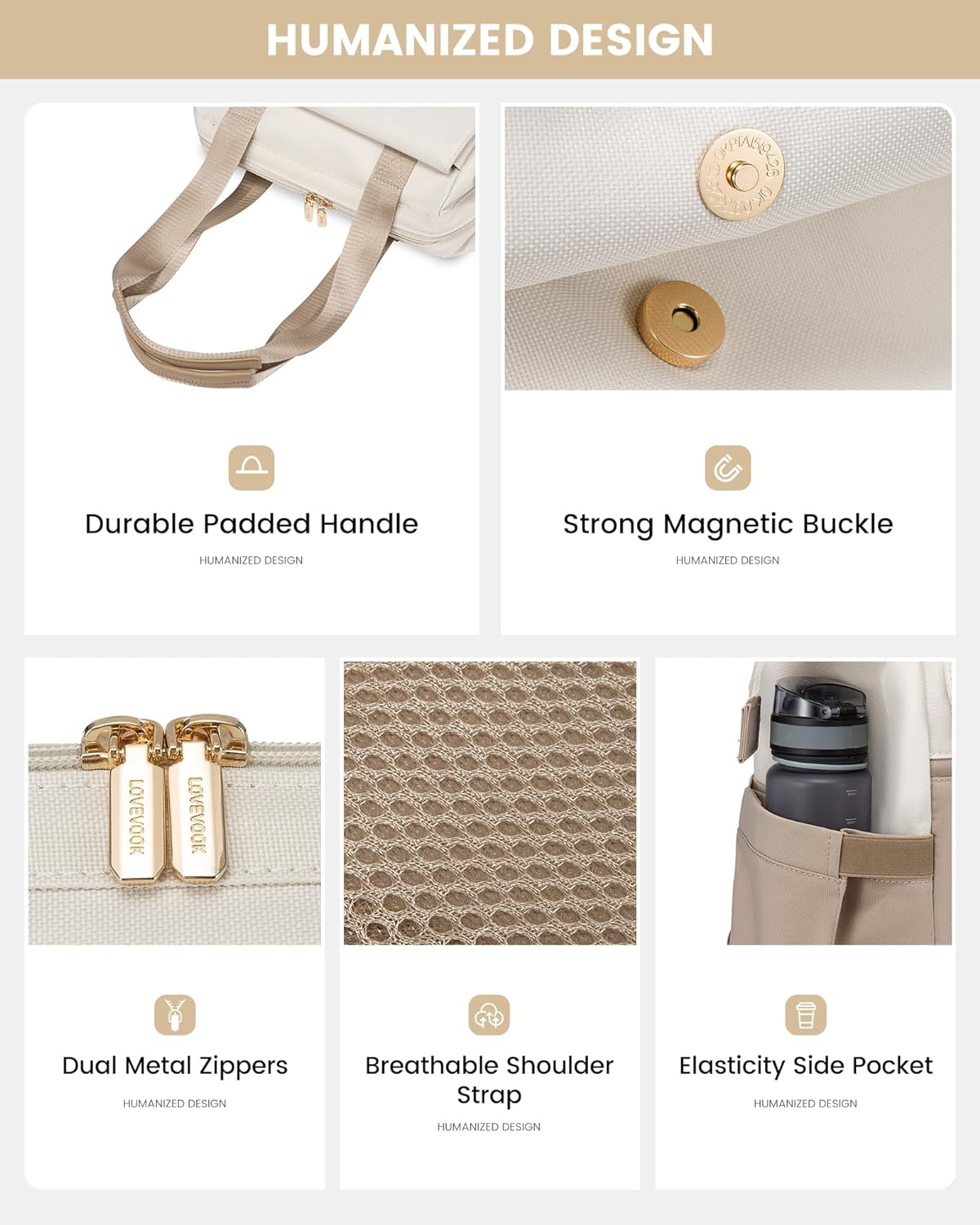 2Pcs Fashion Laptop Backpack, 15.6 17.3