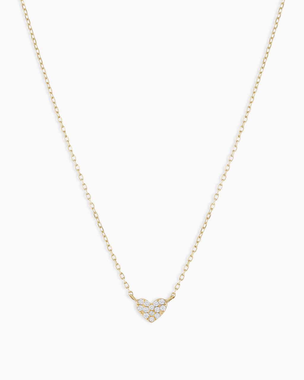 Diamond Pavé Mini Heart Necklace