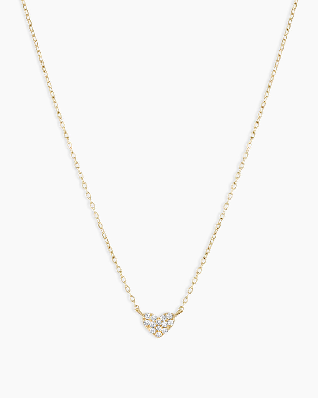 Diamond Pavé Mini Heart Necklace