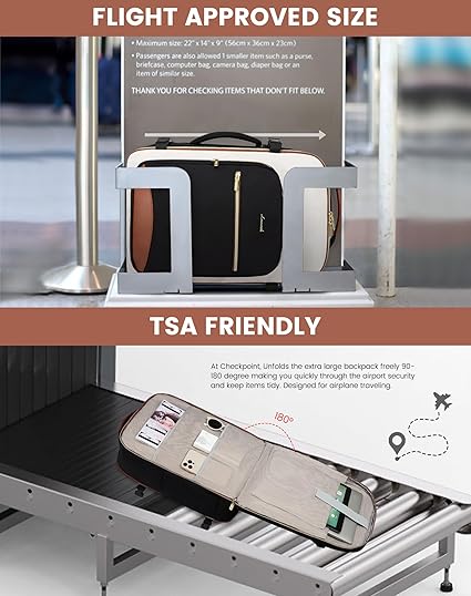 4Pcs Large Travel Backpack,  17.3  18.5