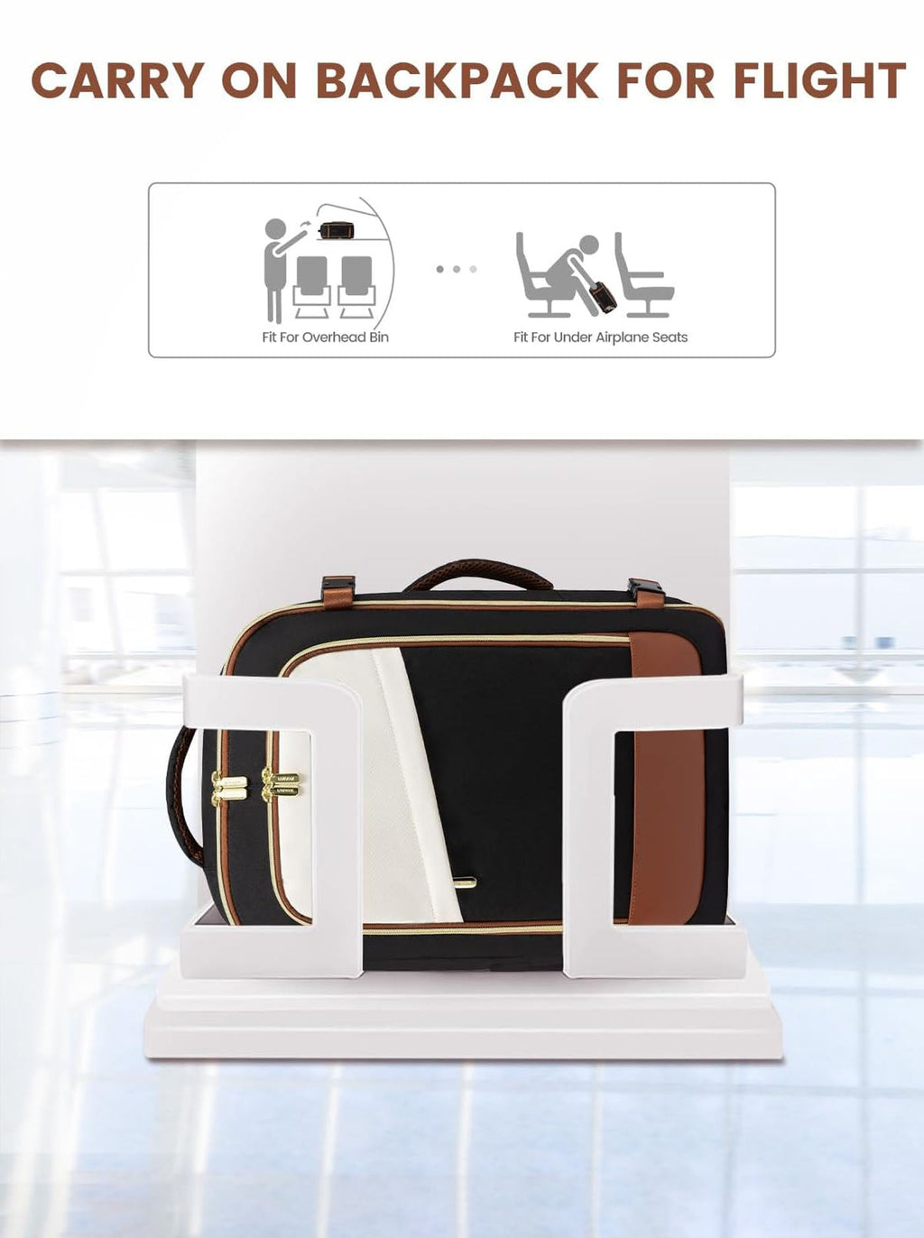 4Pcs Travel Backpack for Airplanes, 40L