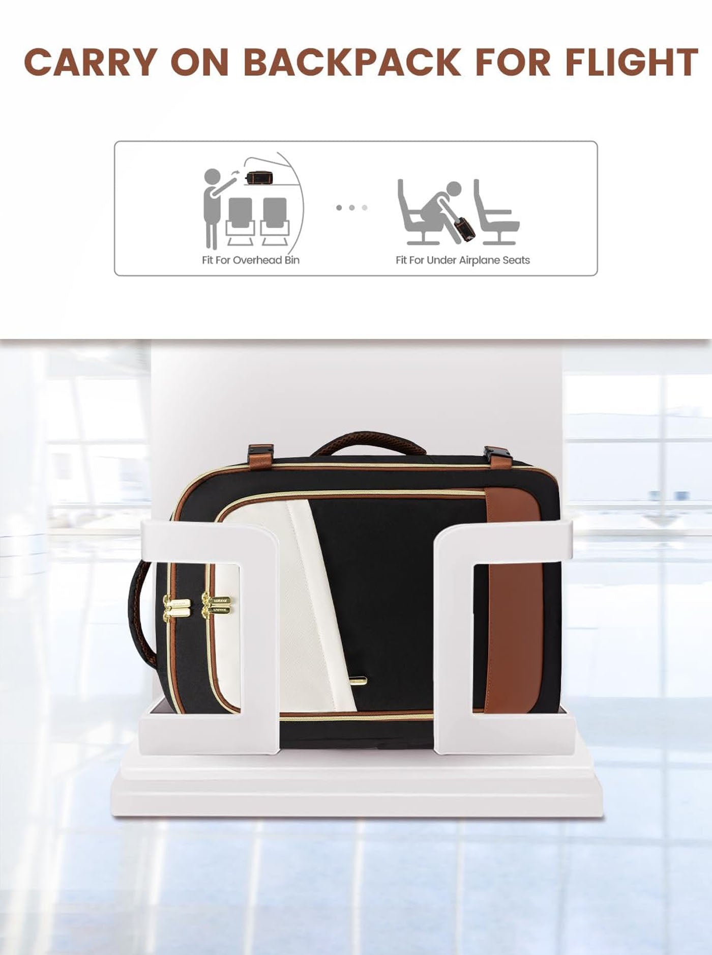 4Pcs Travel Backpack for Airplanes, 40L