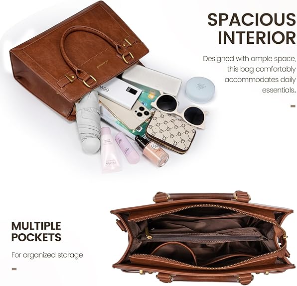 2Pcs Leather Handbag and Purse