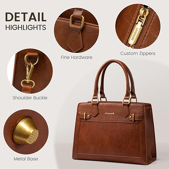 2Pcs Leather Handbag and Purse